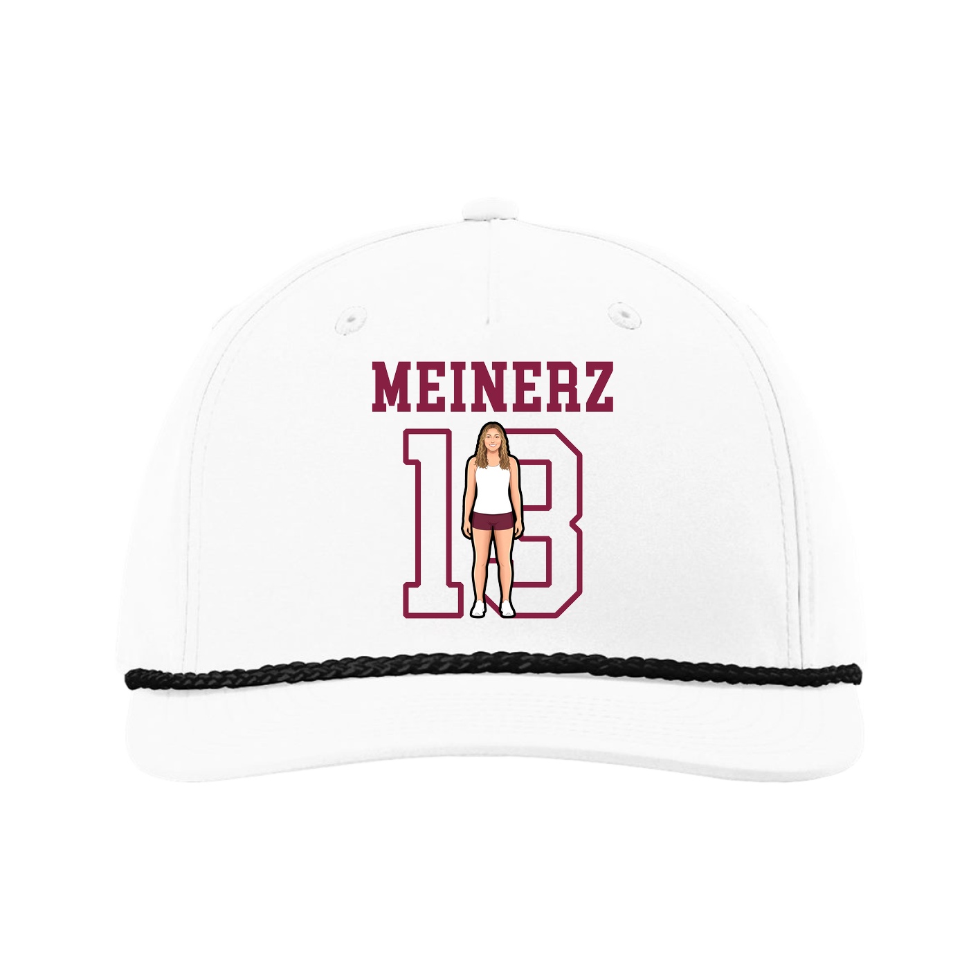 Five-Panel Classic Rope Cap — Shirsey in White