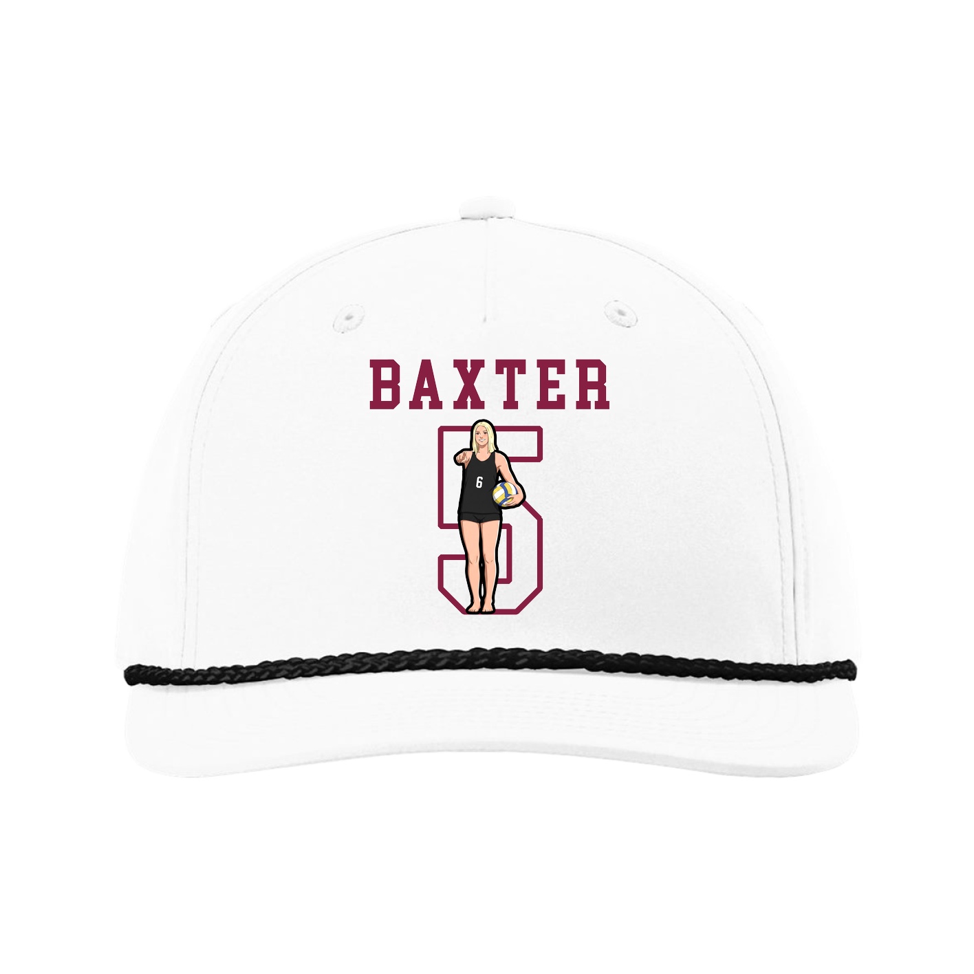 Five-Panel Classic Rope Cap — Shirsey in White