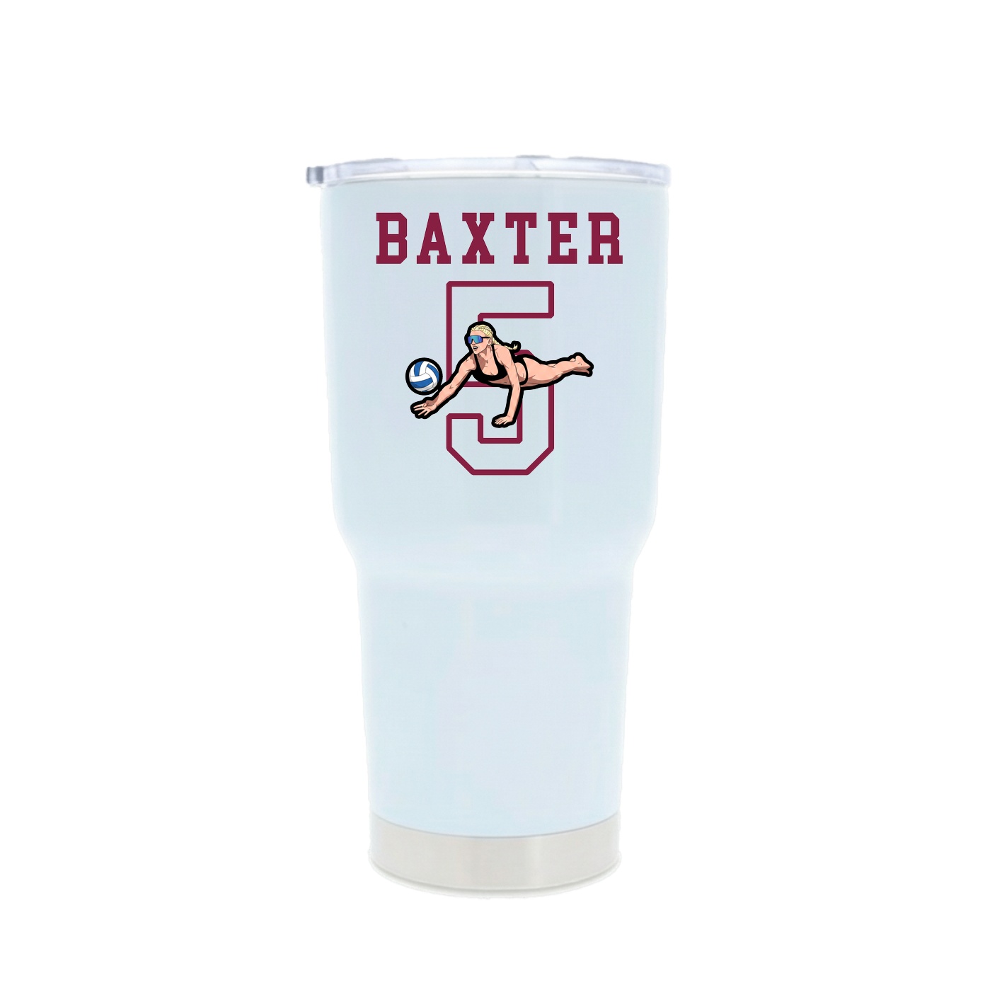 30oz Stainless Steel Tumbler — Shirsey in White