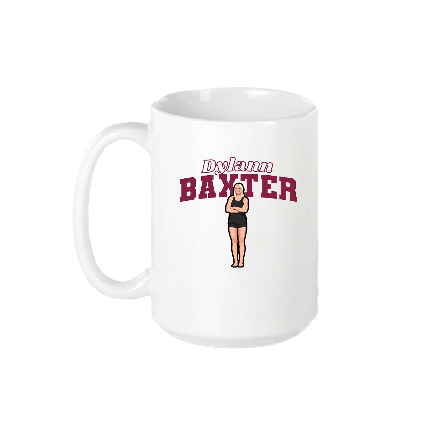 15oz Coffee Mug — Name Arch in White