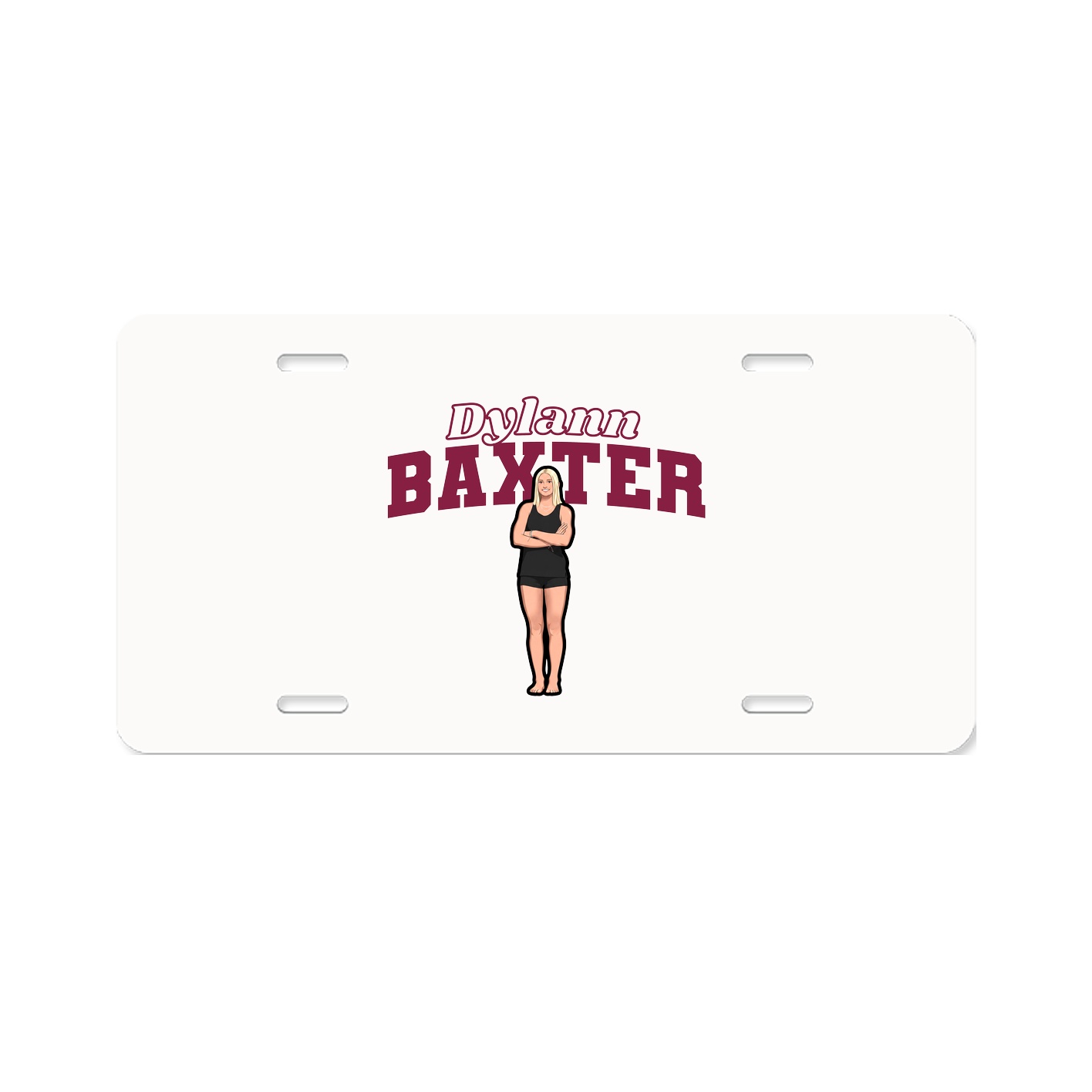 License Plate — Name Arch in Classic
