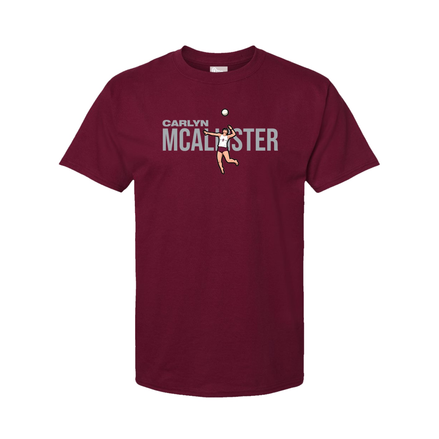 Youth Tee — Player Name in Cardinal