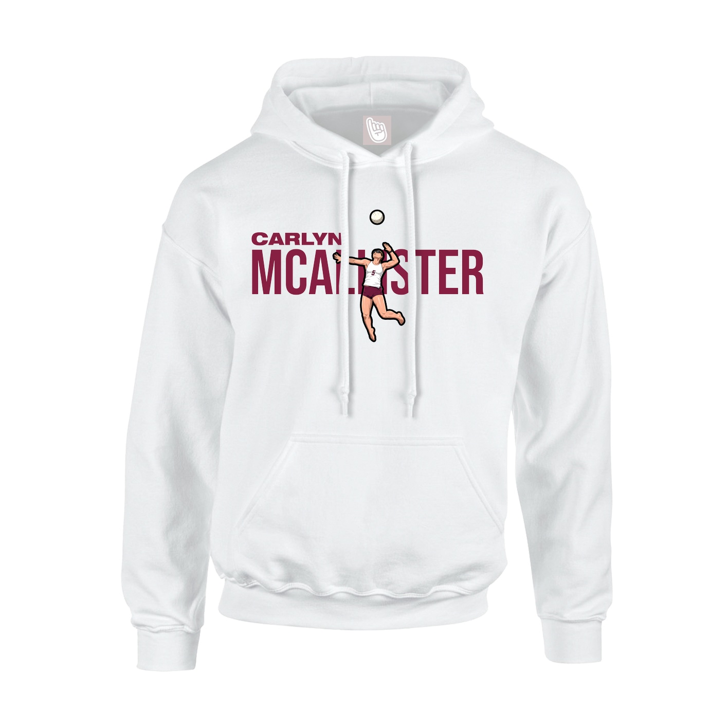 Youth Hoodie — Player Name in White