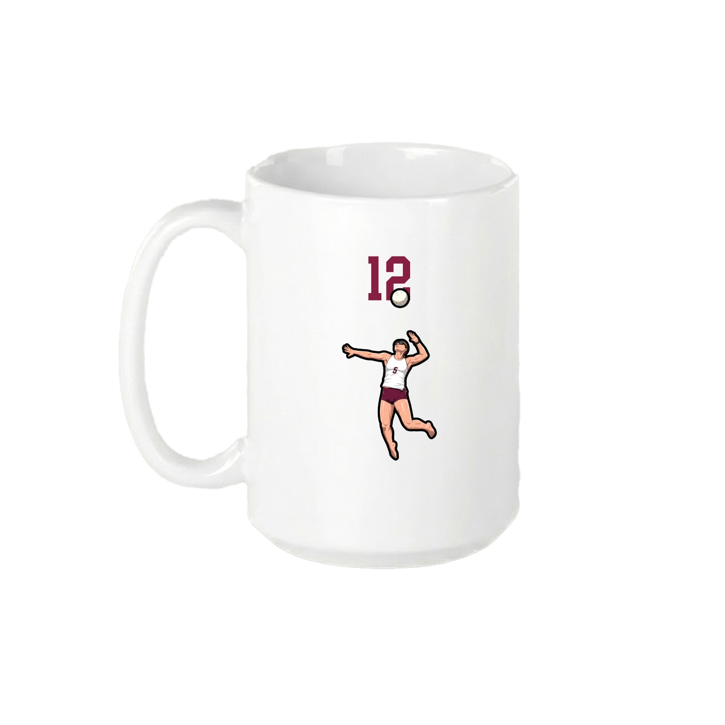 15oz Coffee Mug — Number Top in White