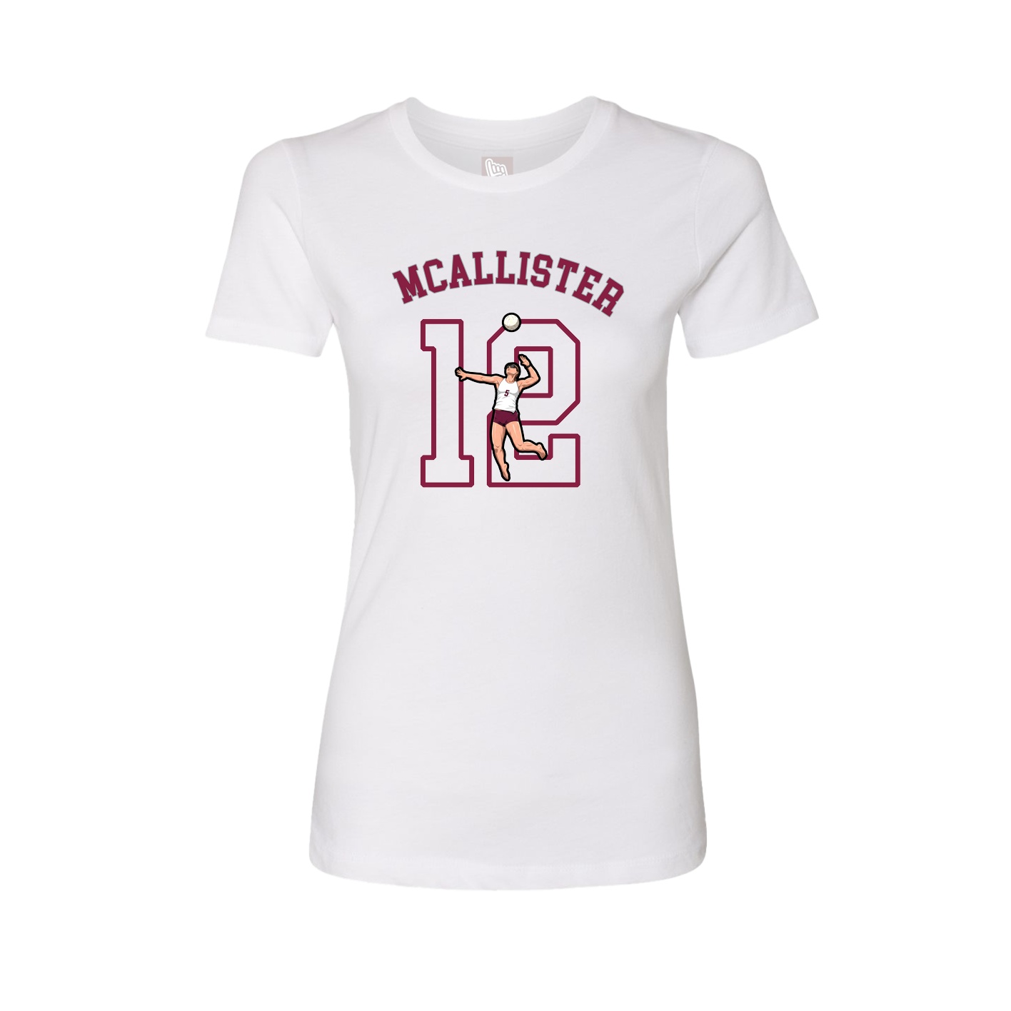 Fitted Women's Tee — Shirsey Arch in White
