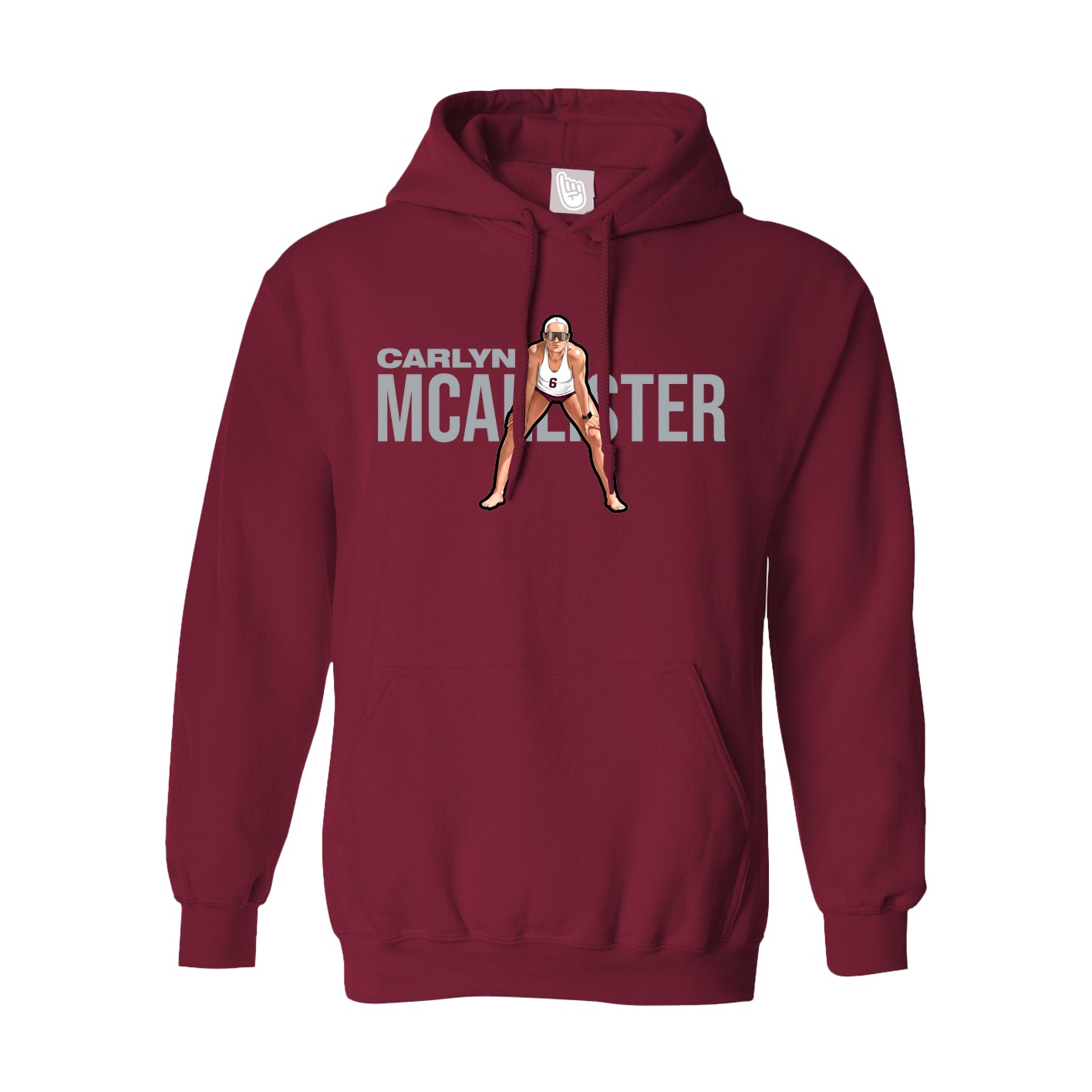 Hoodie — Player Name in Cardinal