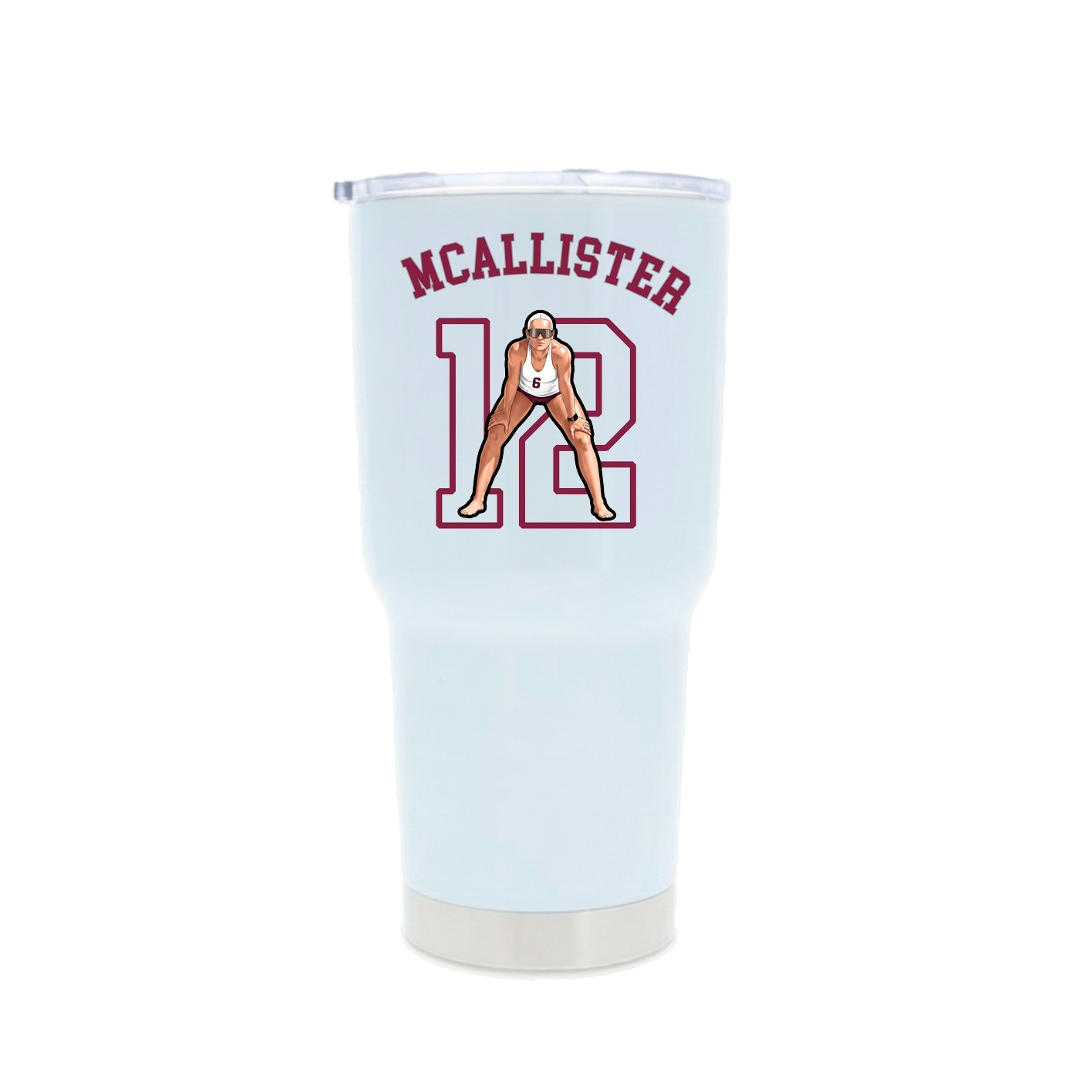 30oz Stainless Steel Tumbler — Shirsey Arch in White