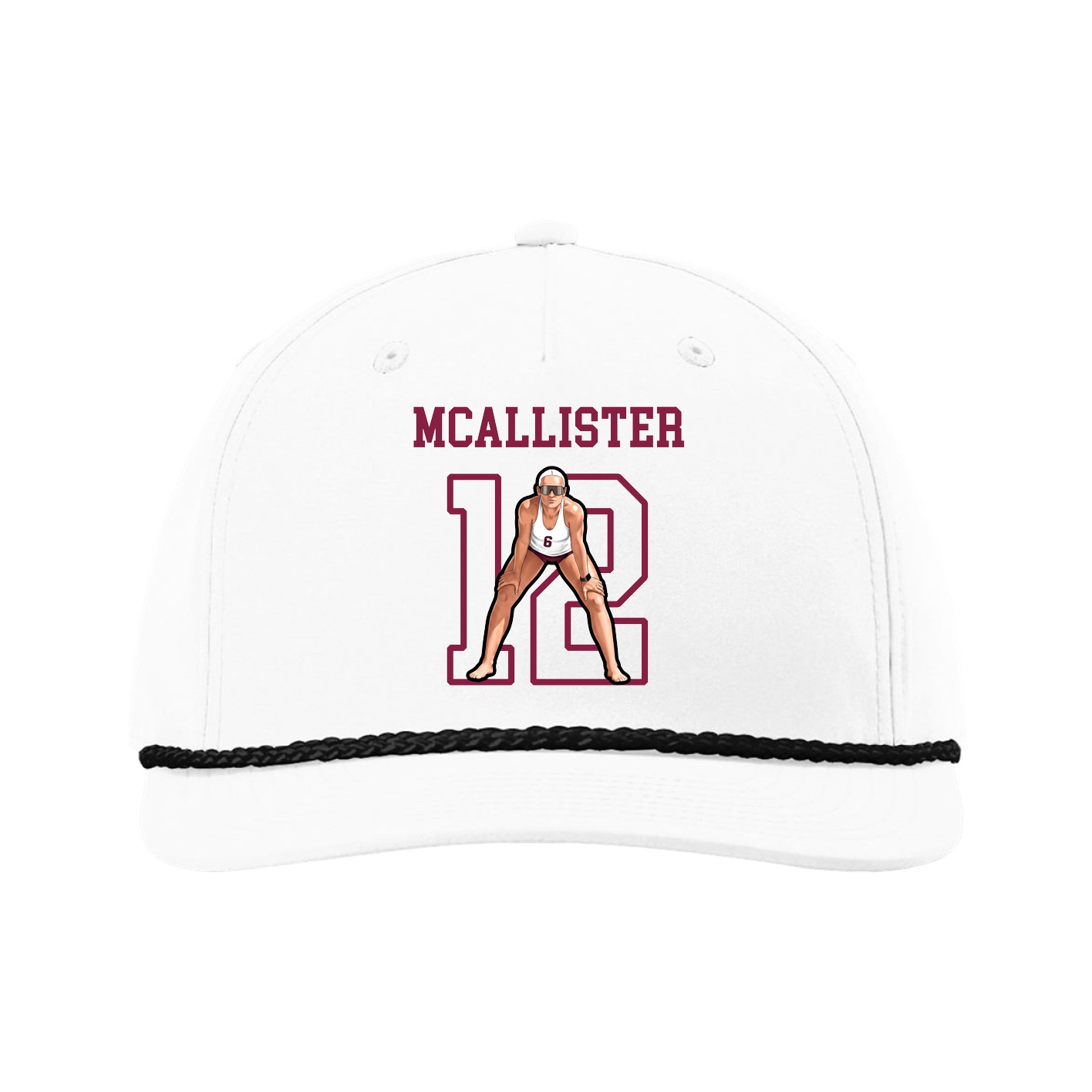 Five-Panel Classic Rope Cap — Shirsey in White