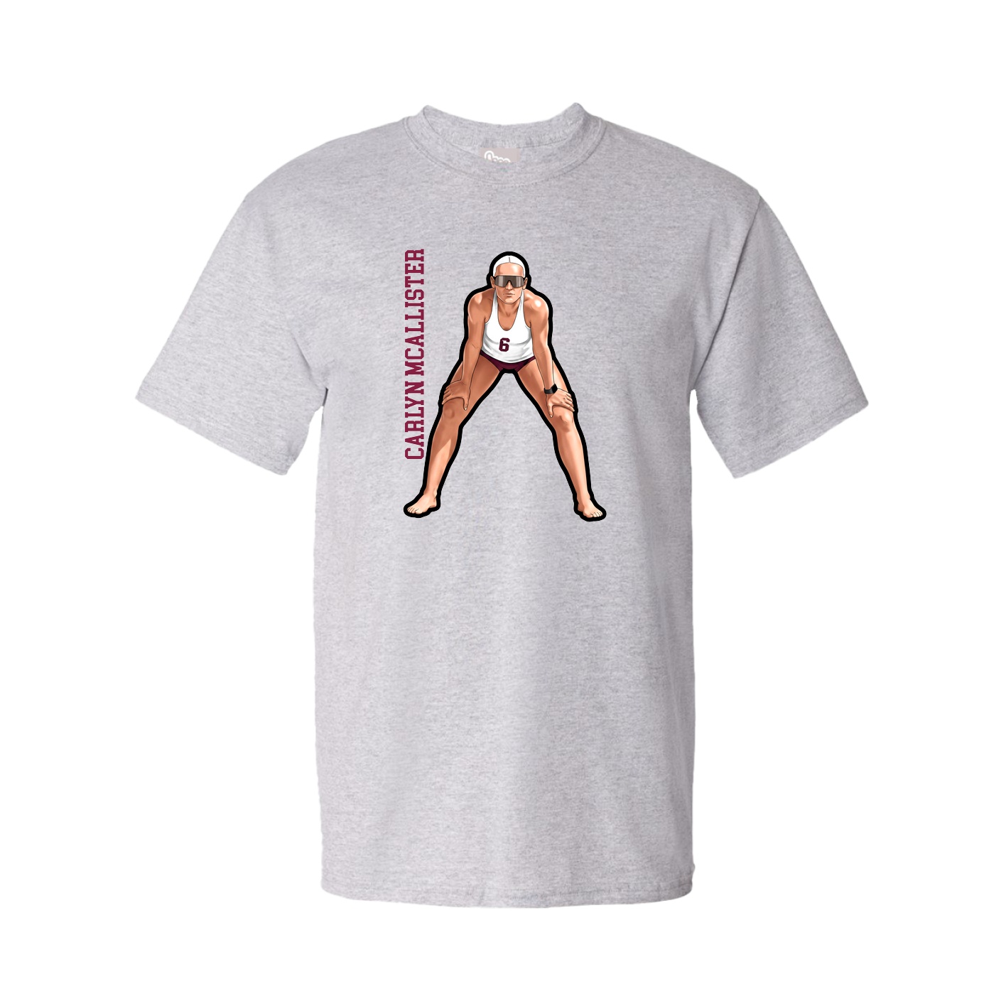 Tee — Name Vertical in Grey
