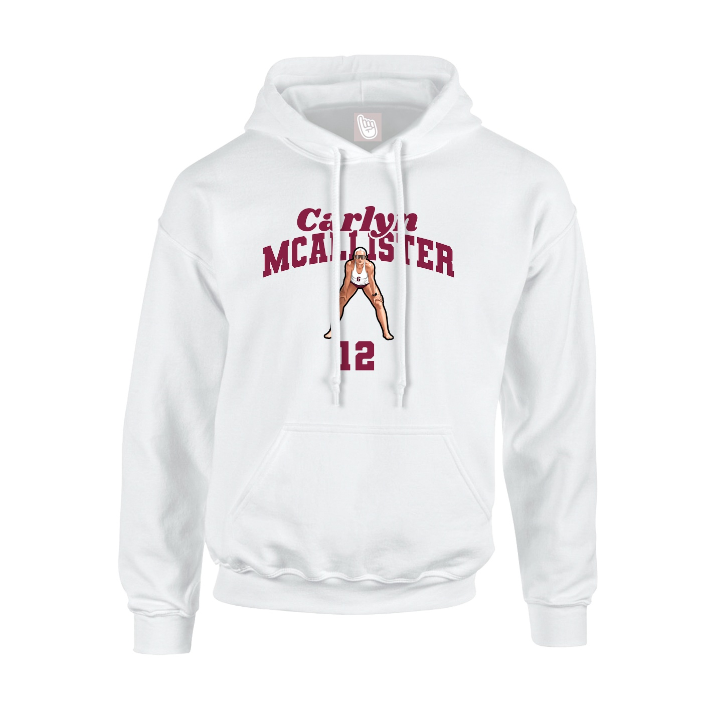 Hoodie — Signature Arch in White