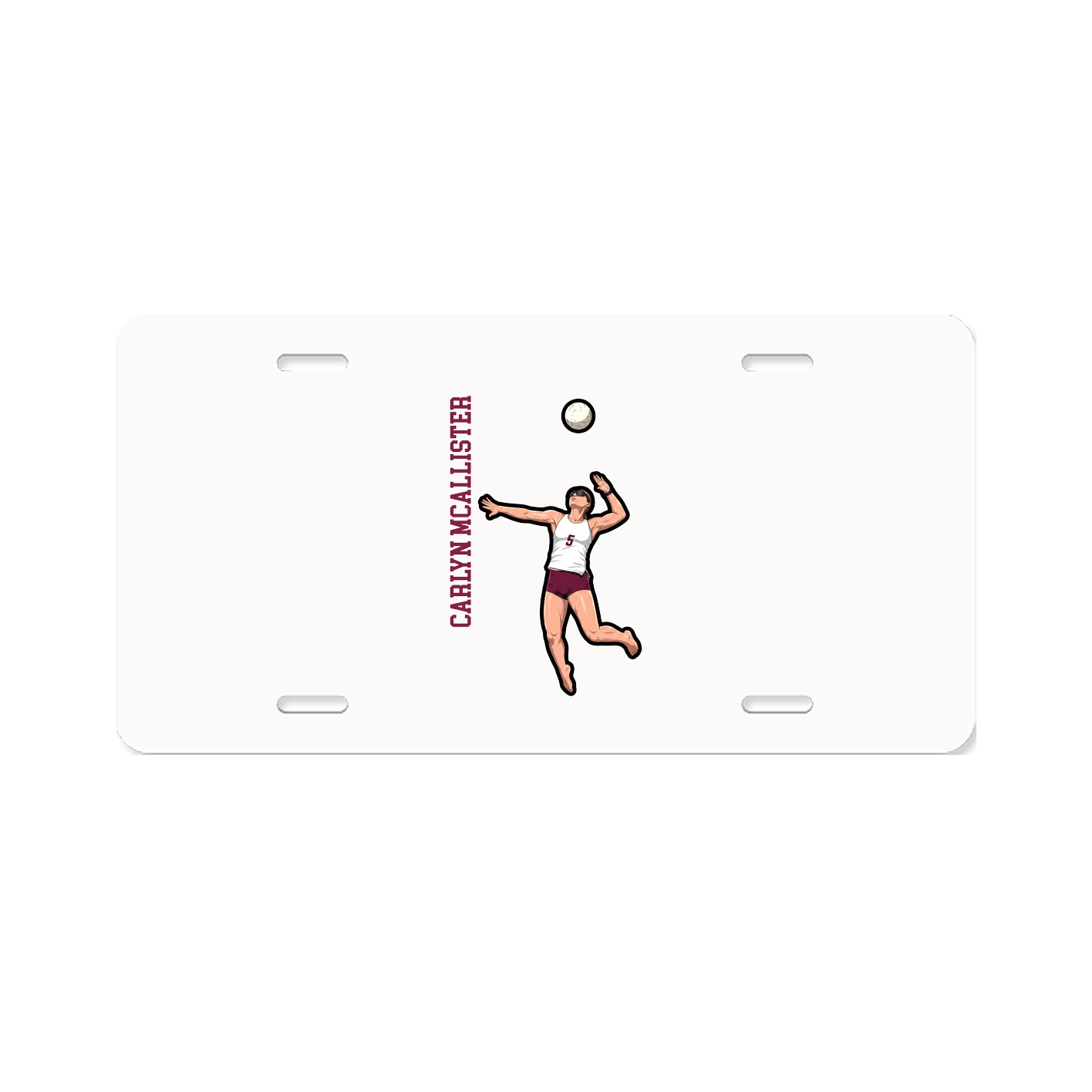 License Plate — Name Vertical in Classic