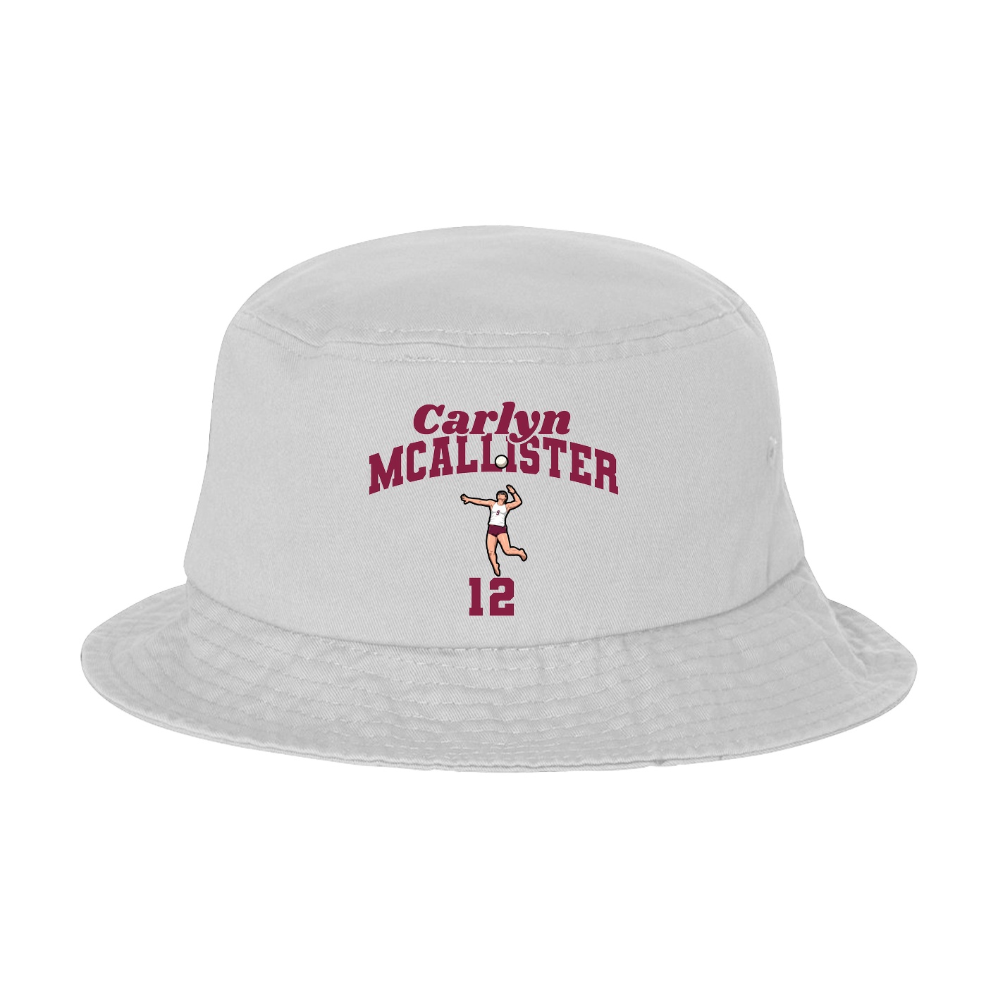 Bucket Cap — Signature Arch in White