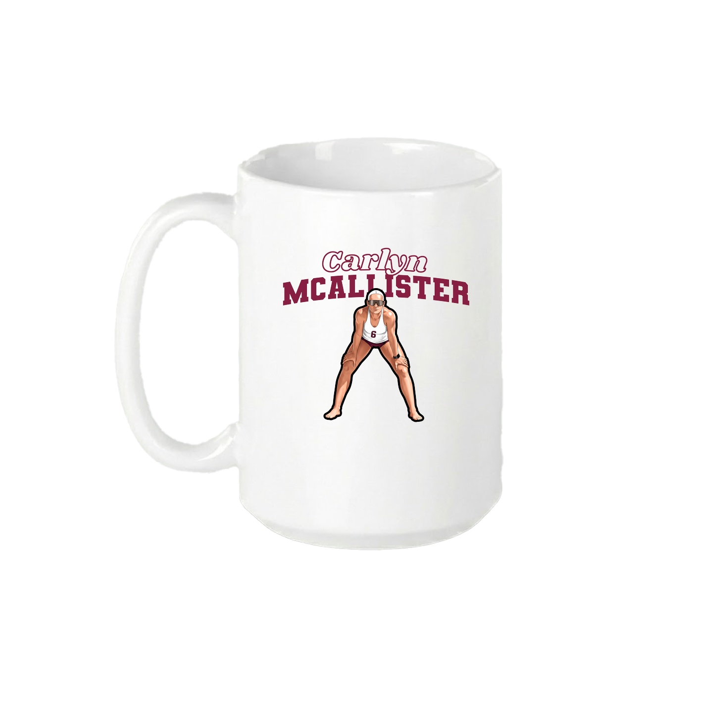 15oz Coffee Mug — Name Arch in White