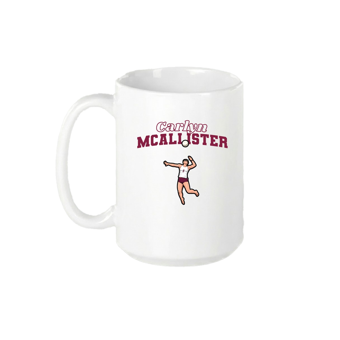 15oz Coffee Mug — Name Arch in White