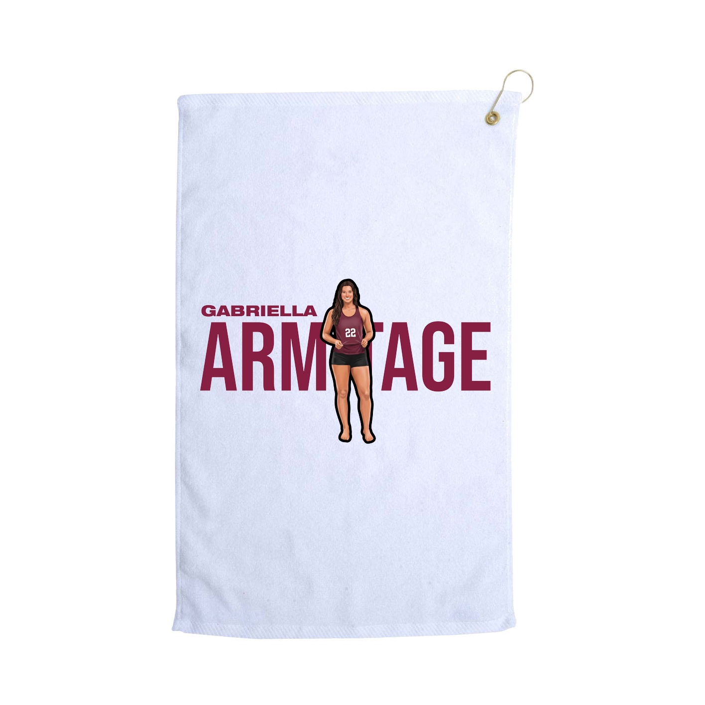 Golf Towel — Player Name in White