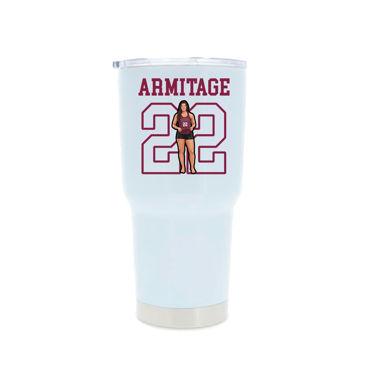 30oz Stainless Steel Tumbler — Shirsey in White