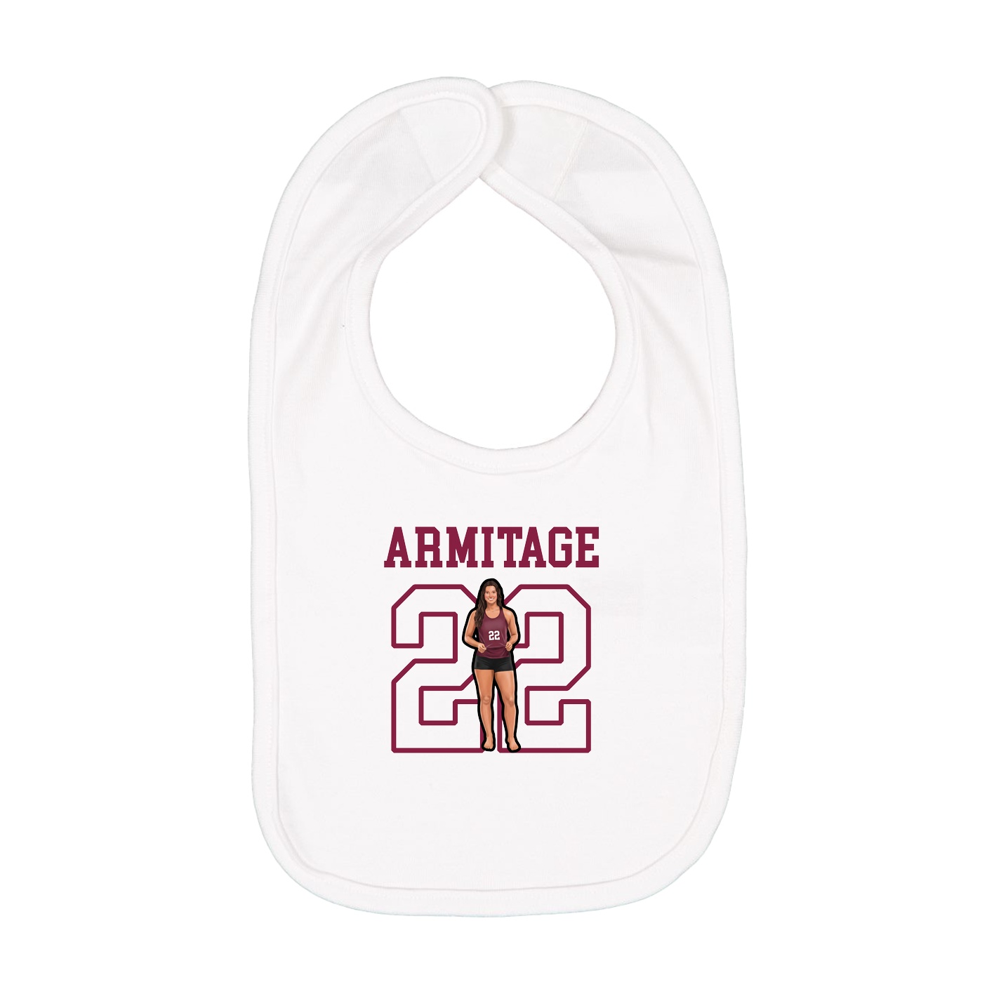 Infant Bib — Shirsey in White