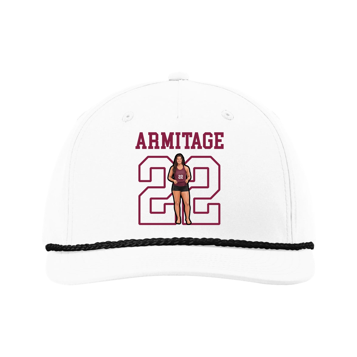 Five-Panel Classic Rope Cap — Shirsey in White