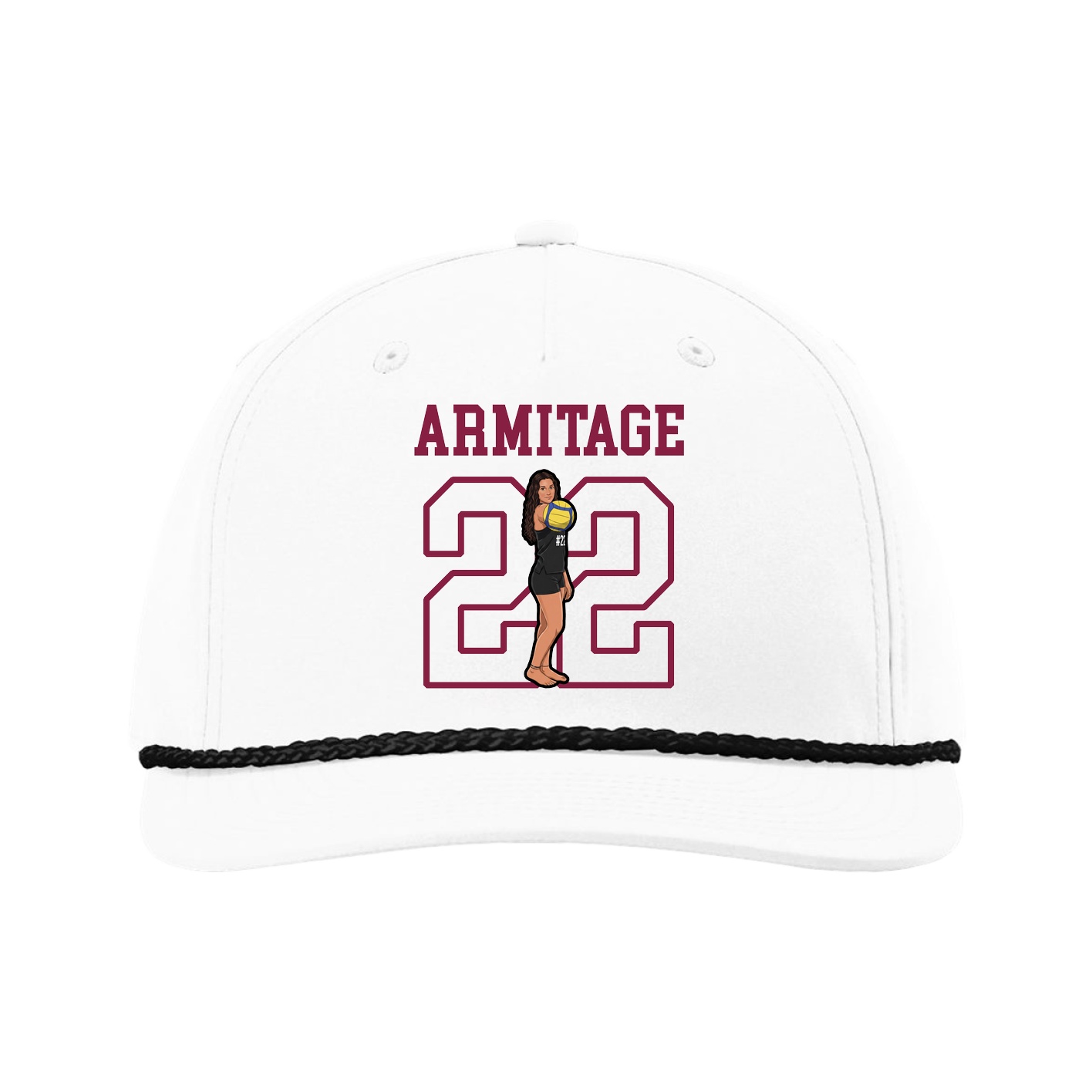 Five-Panel Classic Rope Cap — Shirsey in White