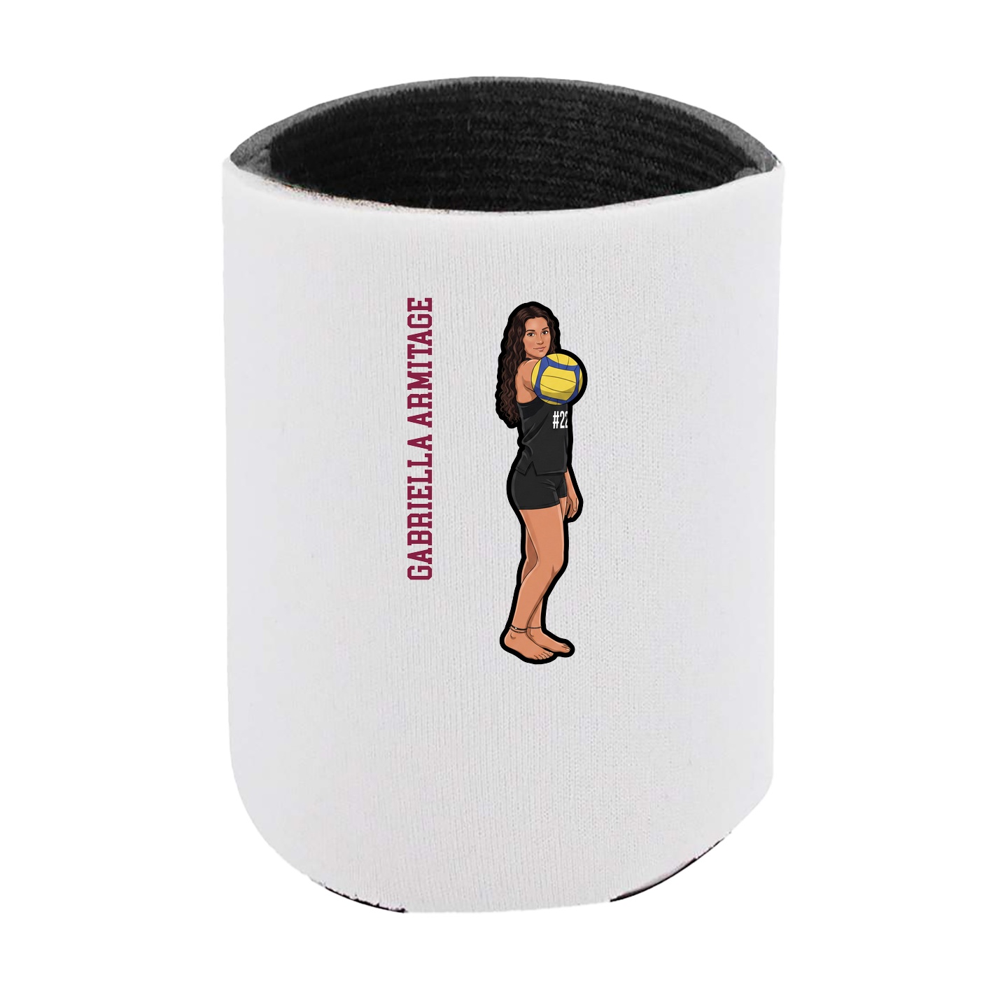 Can Holder — Name Vertical in White