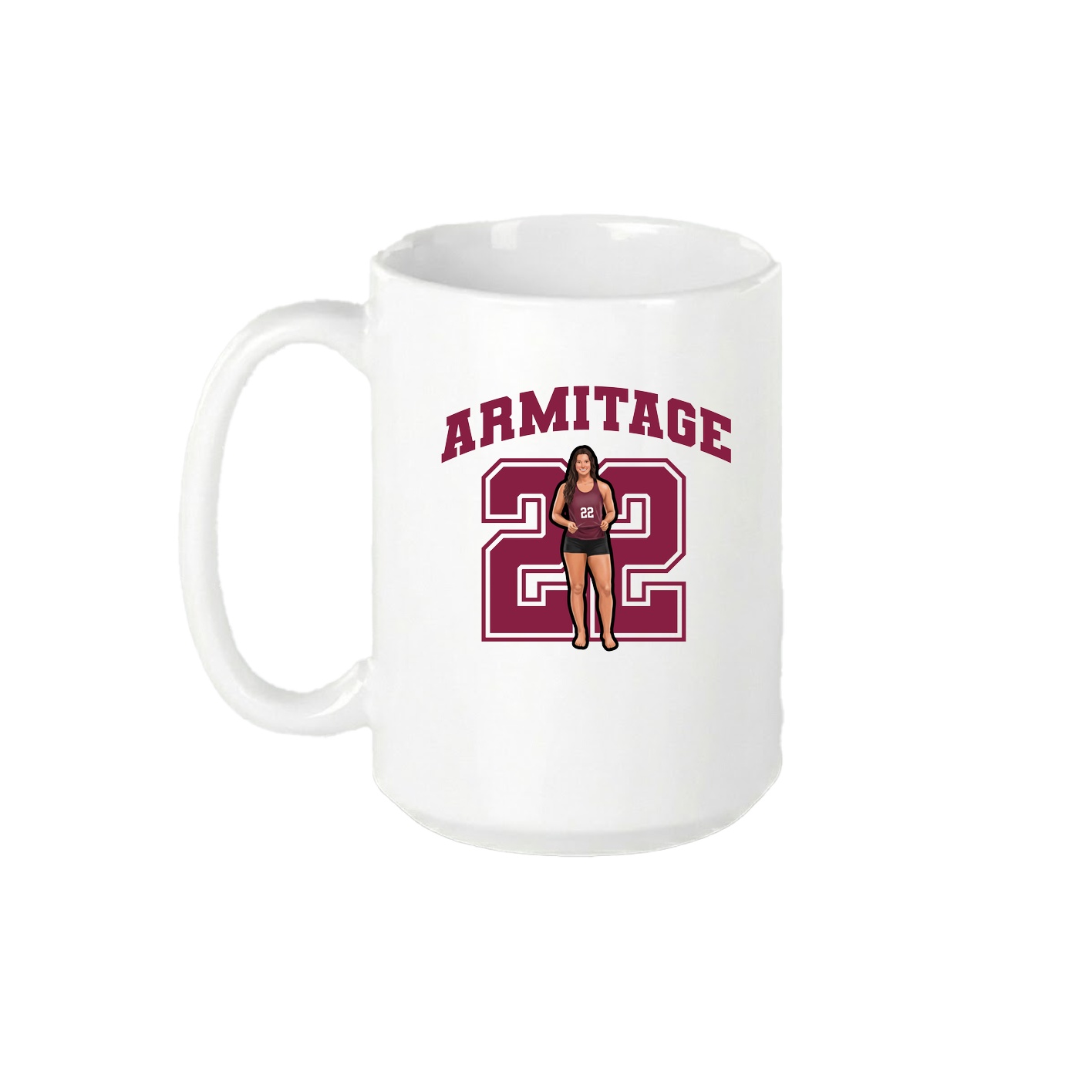 15oz Coffee Mug — Number in White