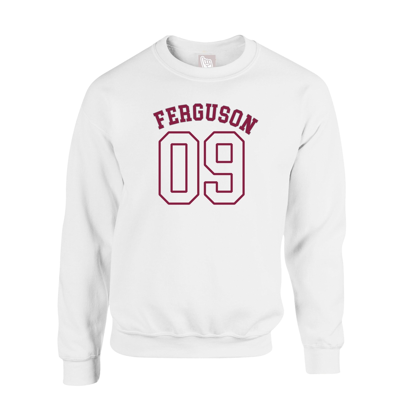 Fleece Crew — Shirsey Arch in White