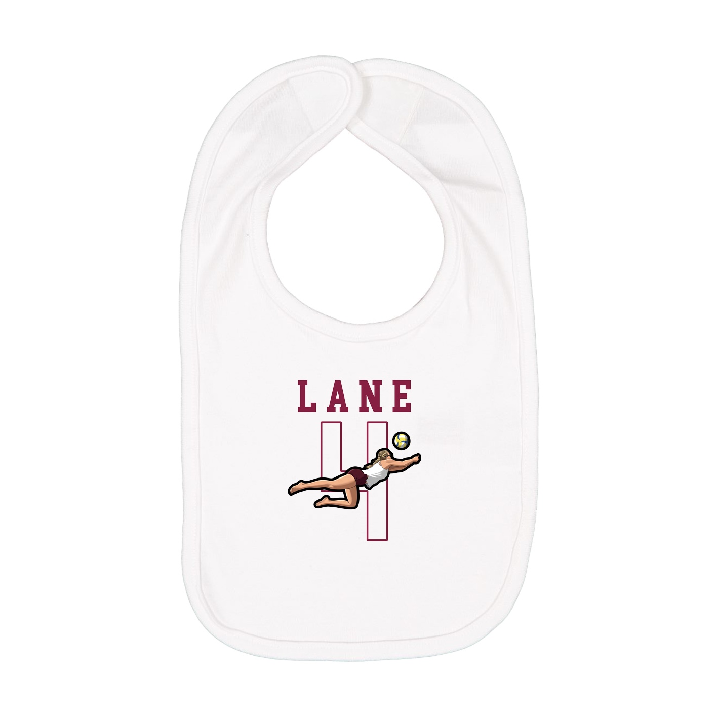 Infant Bib — Shirsey in White