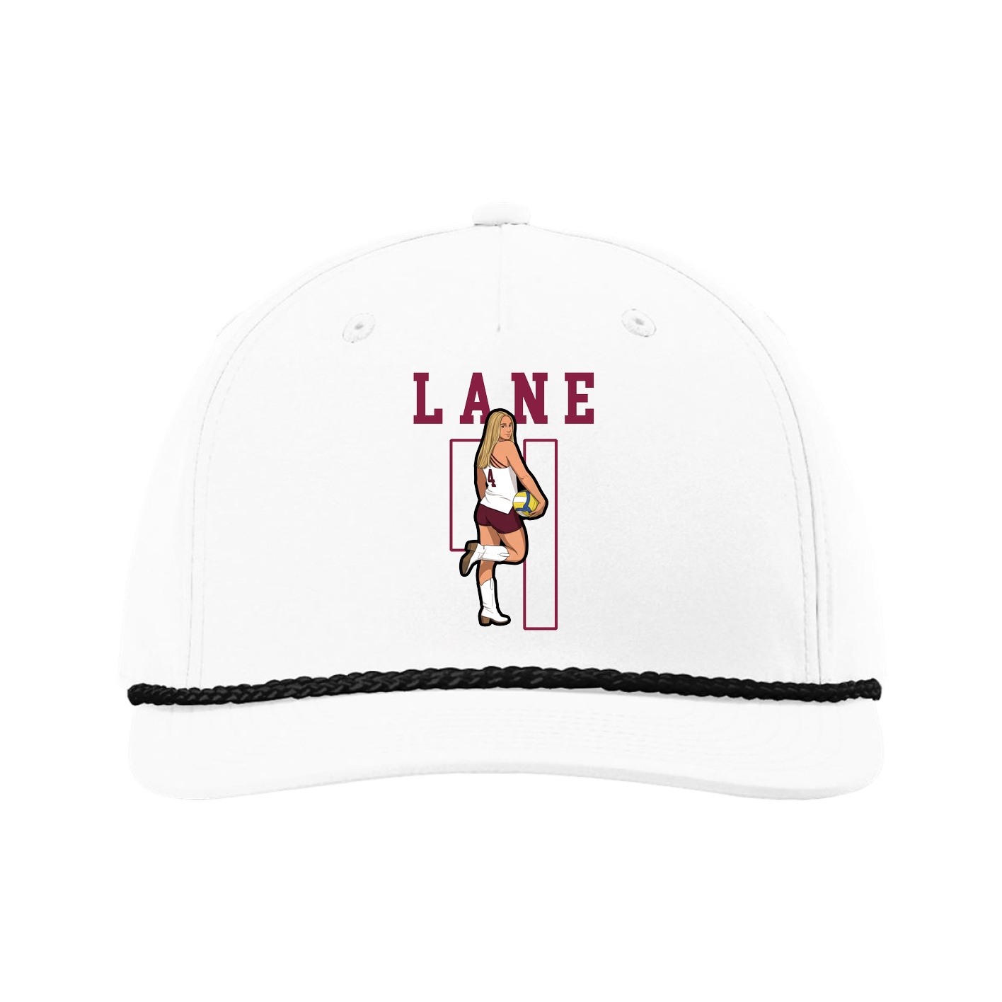 Five-Panel Classic Rope Cap — Shirsey in White