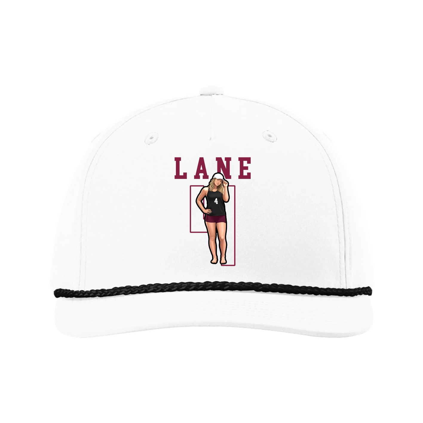 Five-Panel Classic Rope Cap — Shirsey in White