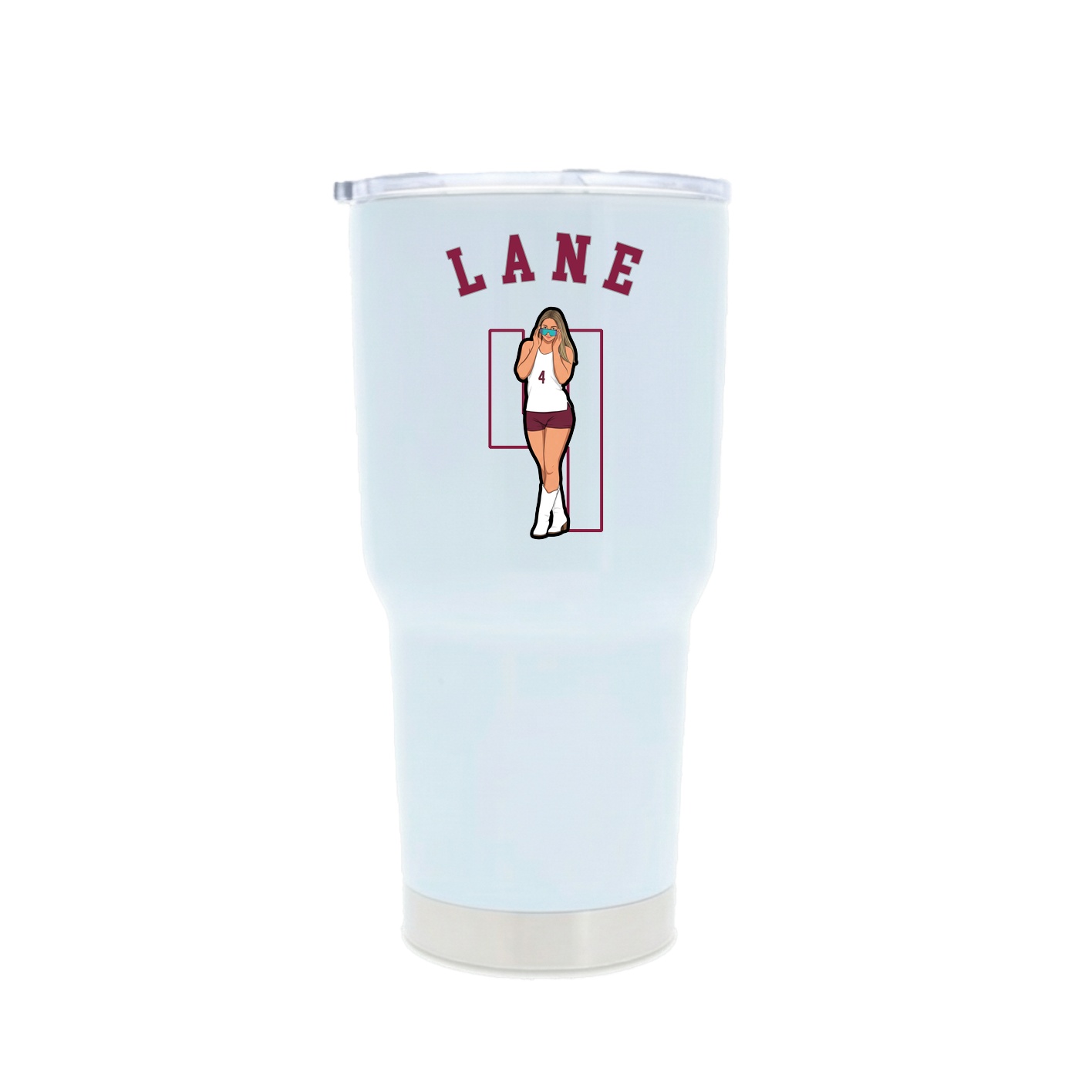 30oz Stainless Steel Tumbler — Shirsey Arch in White