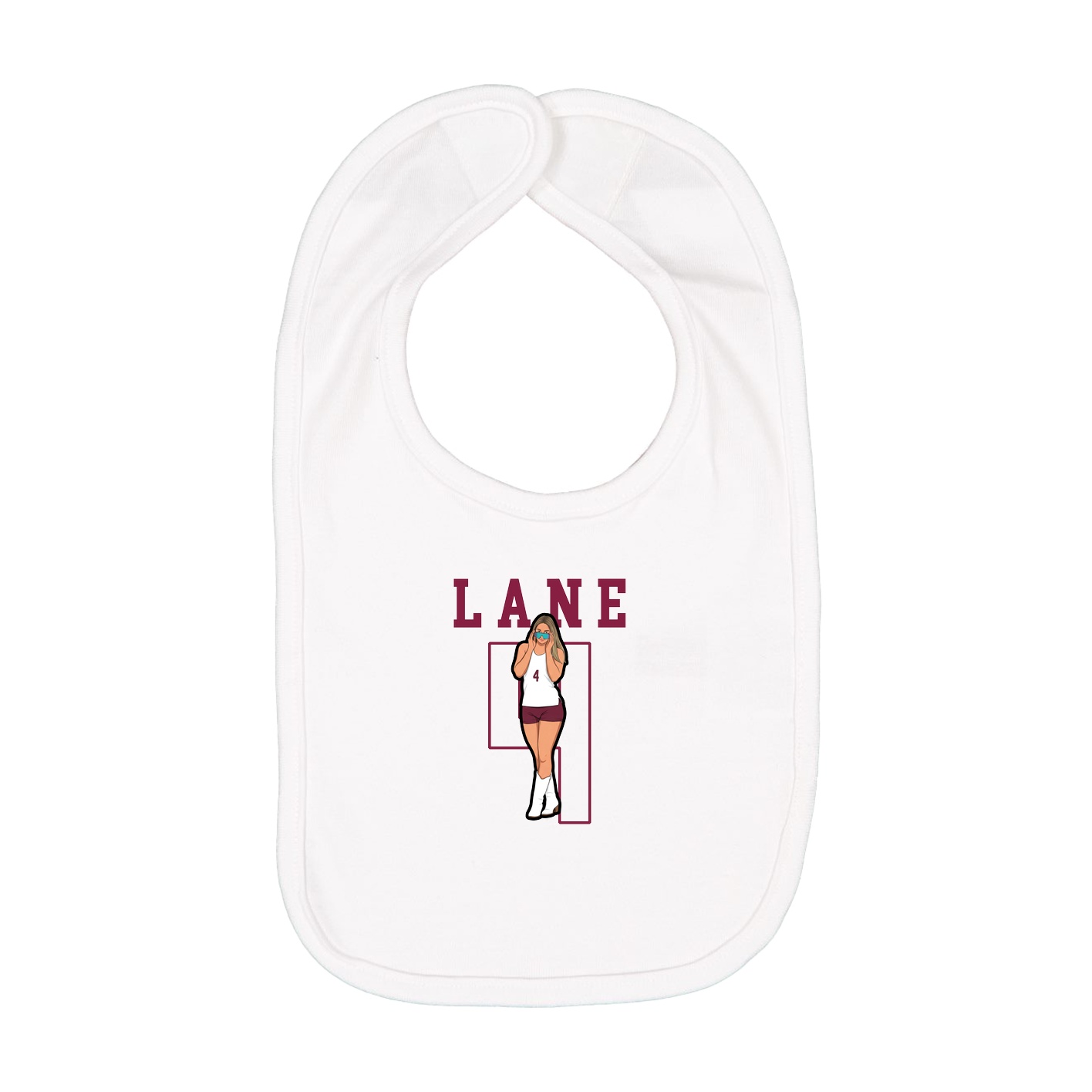 Infant Bib — Shirsey in White
