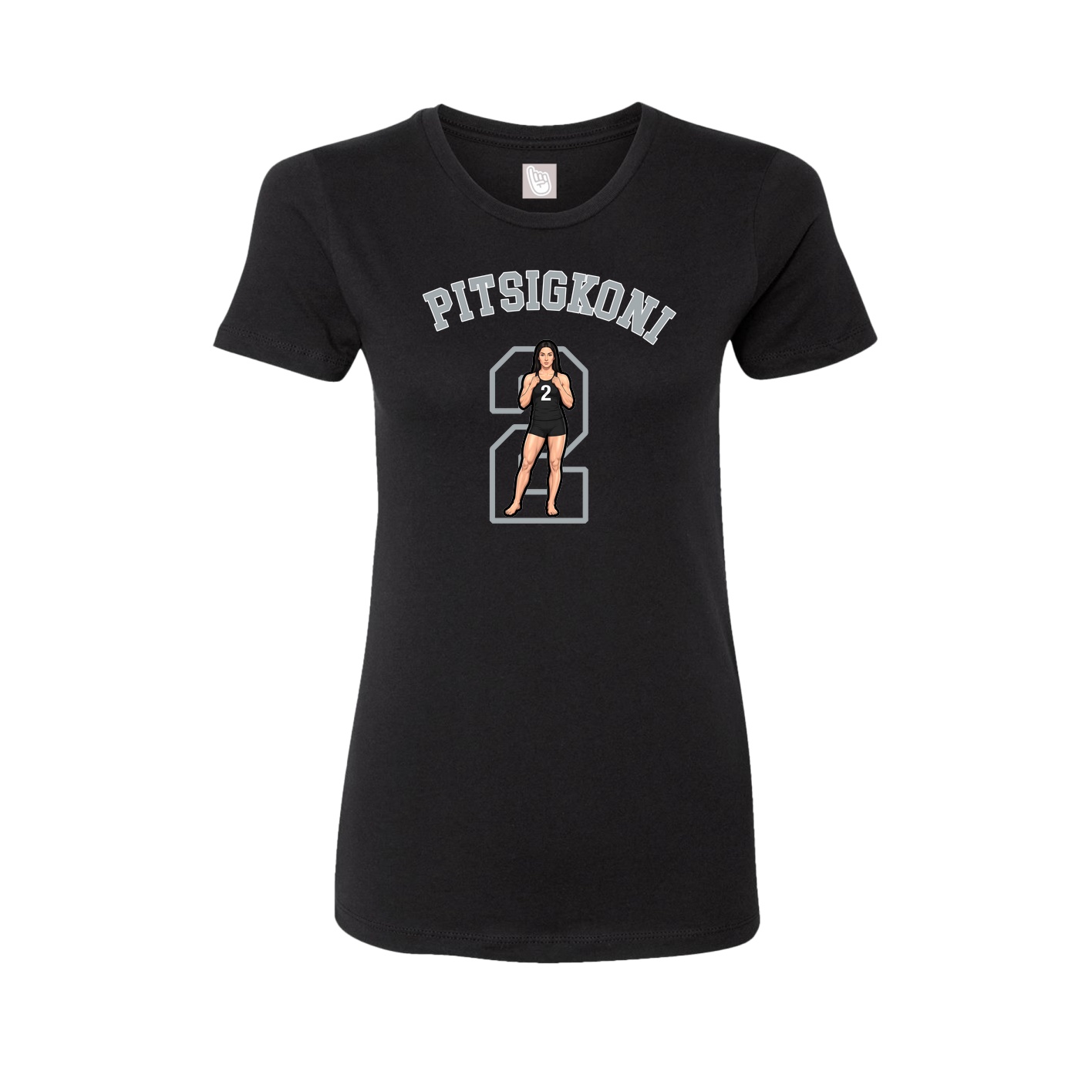 Fitted Women's Tee — Shirsey Arch in Black