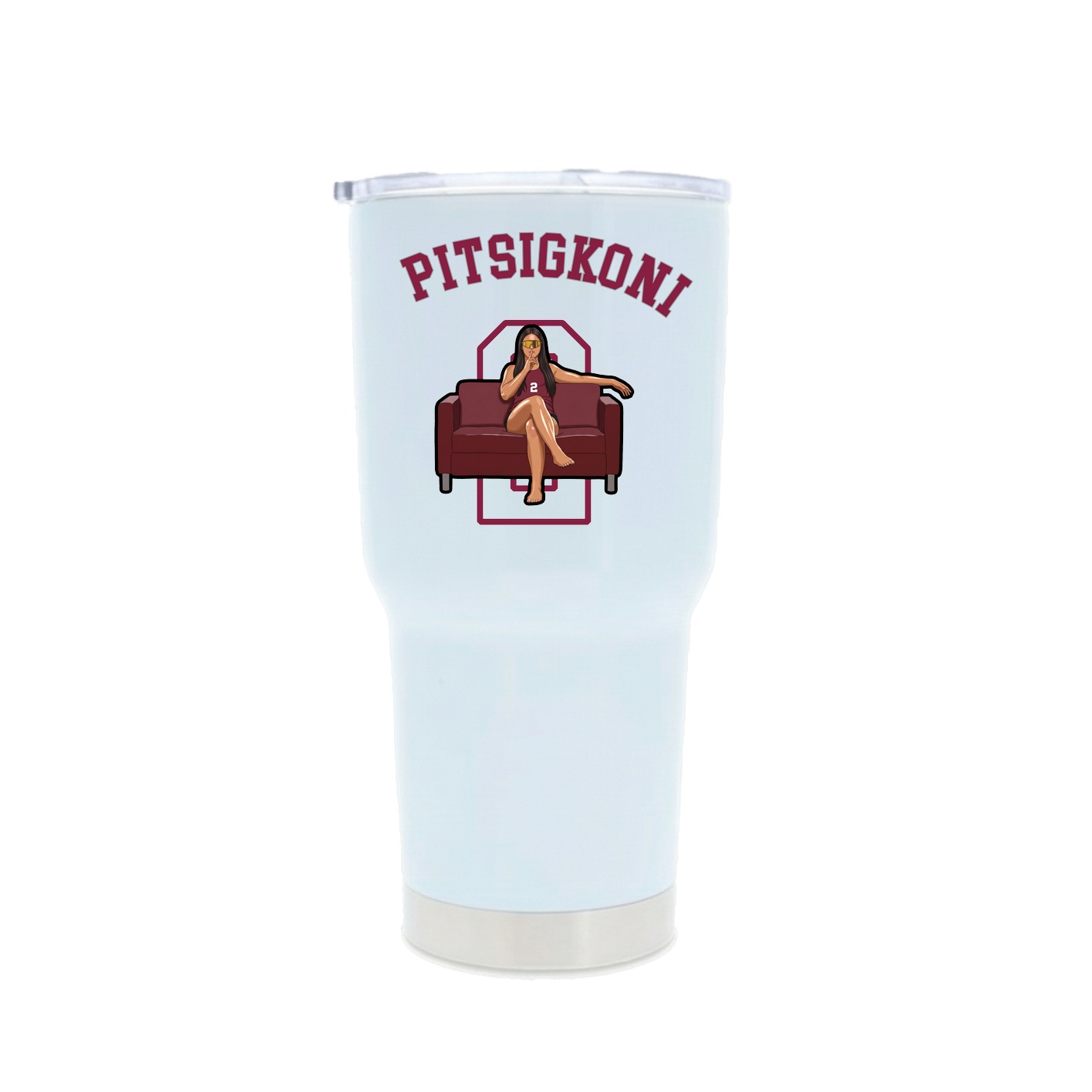 30oz Stainless Steel Tumbler — Shirsey Arch in White