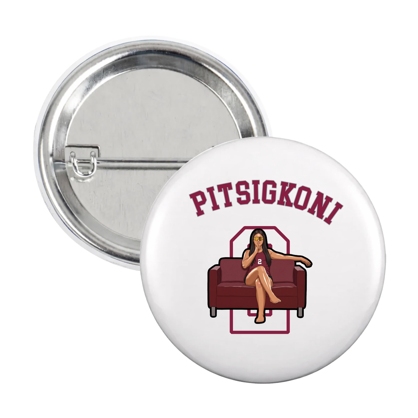 Game Day Button — Shirsey Arch in White