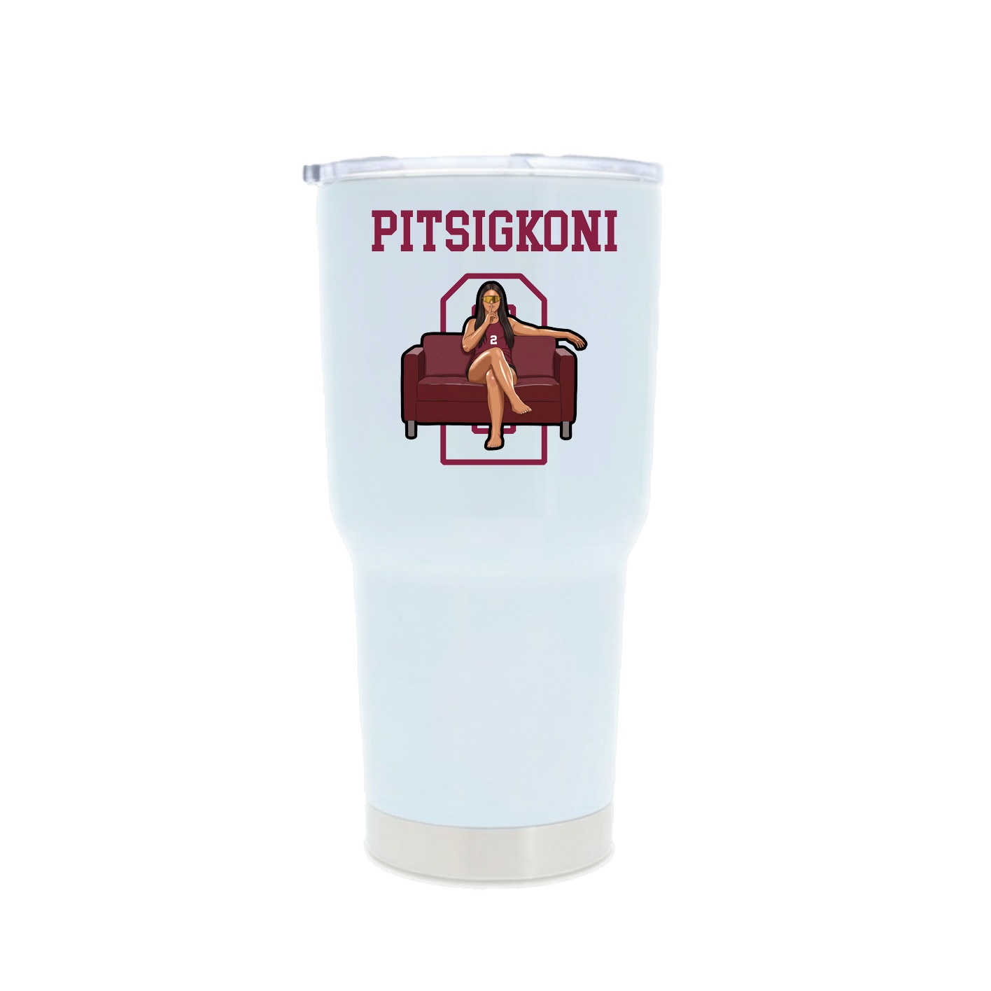 30oz Stainless Steel Tumbler — Shirsey in White