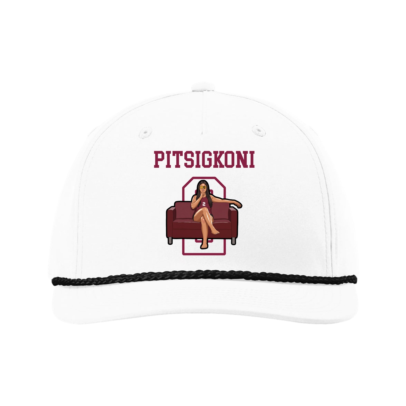 Five-Panel Classic Rope Cap — Shirsey in White