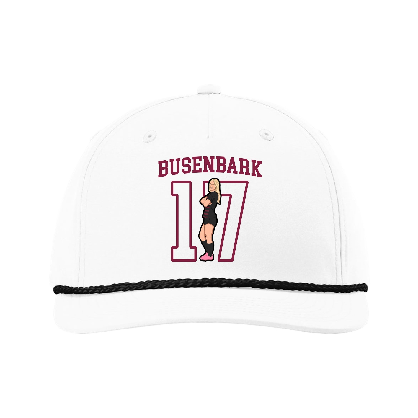 Five-Panel Classic Rope Cap — Shirsey in White
