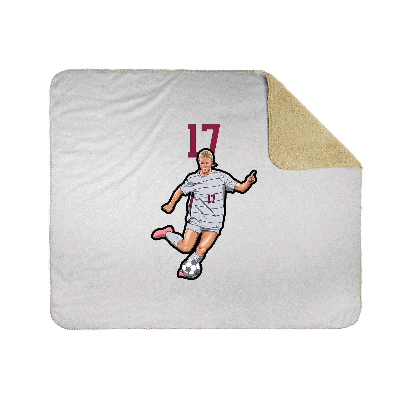 Throw Blanket — Number Top in White