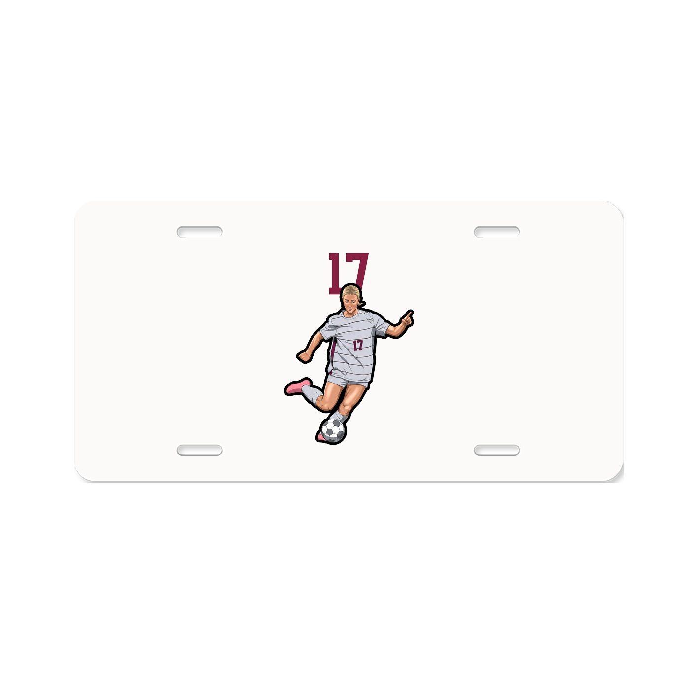 License Plate — Number Top in Classic