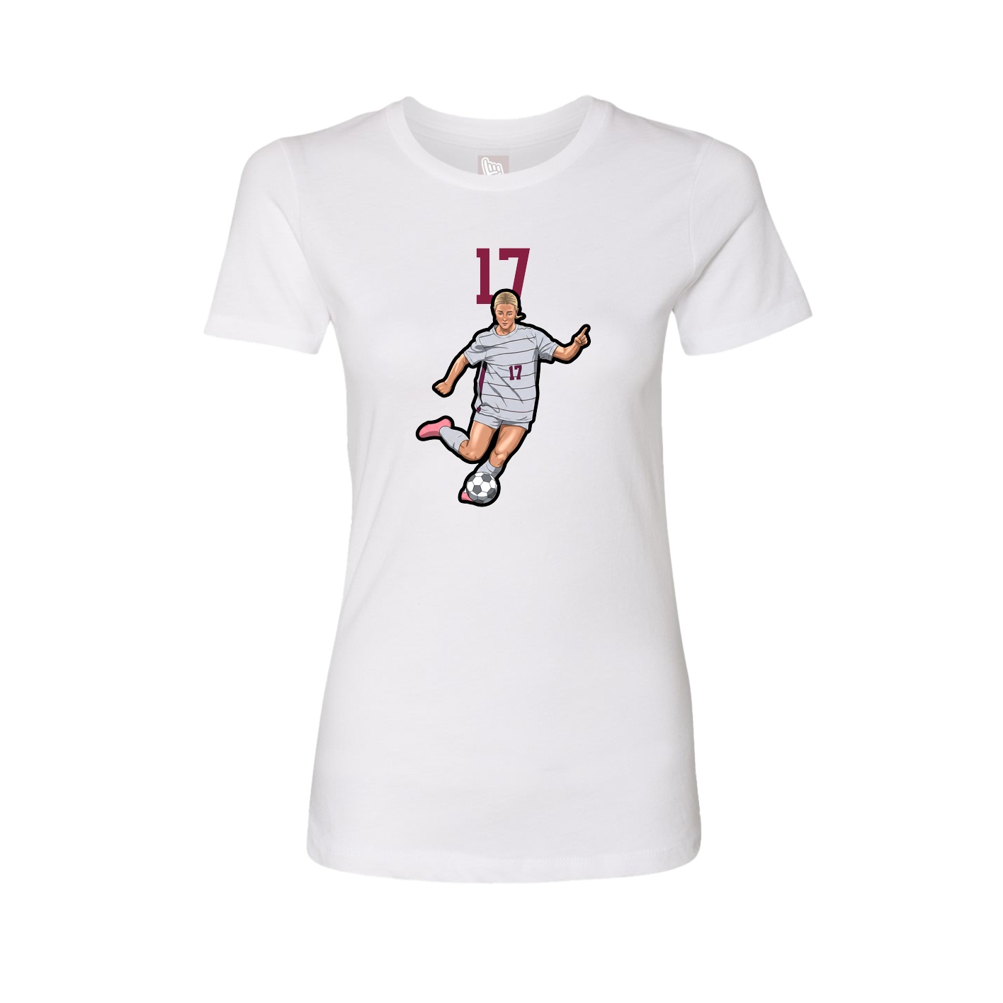 Womens Tee — Number Top in White