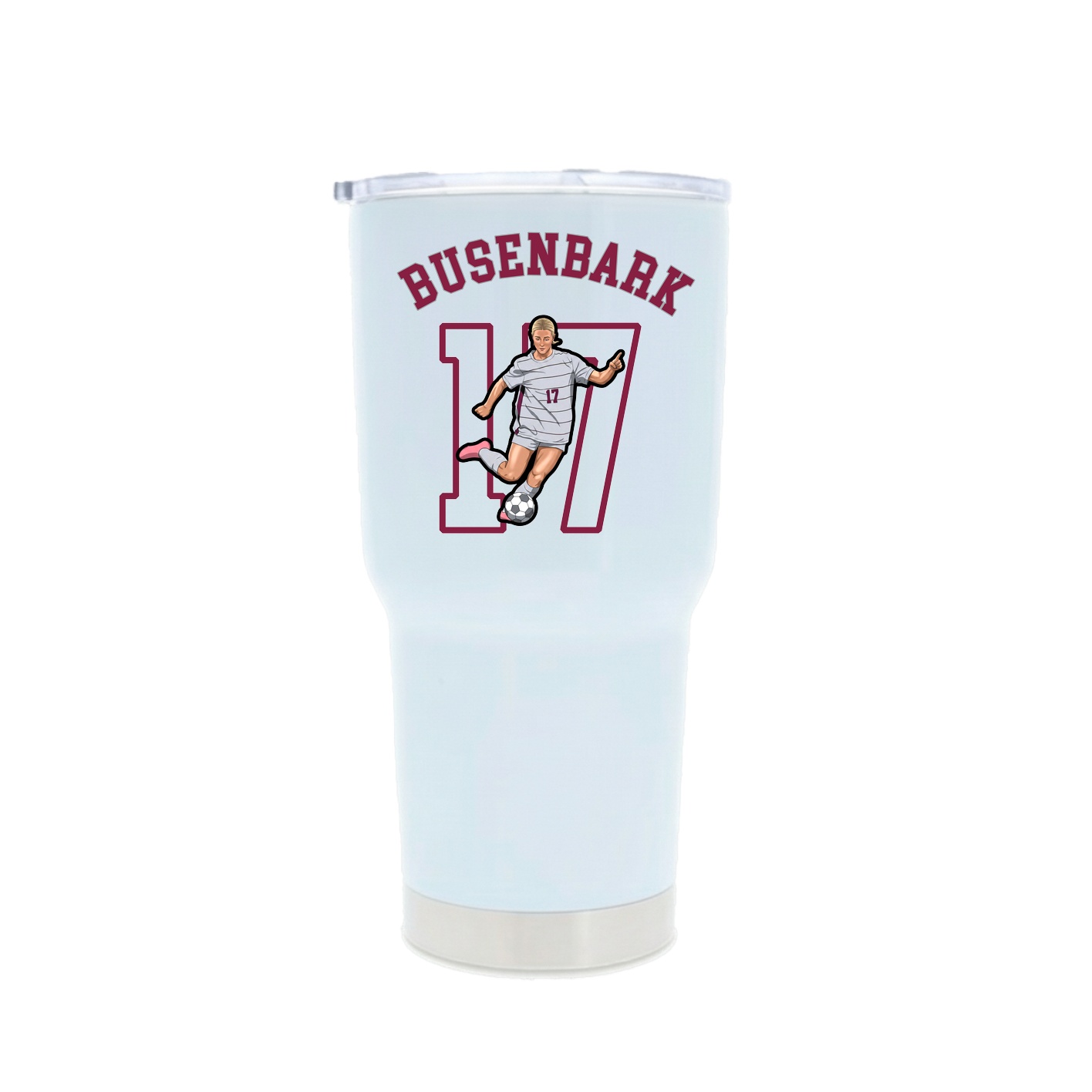 30oz Stainless Steel Tumbler — Shirsey Arch in White