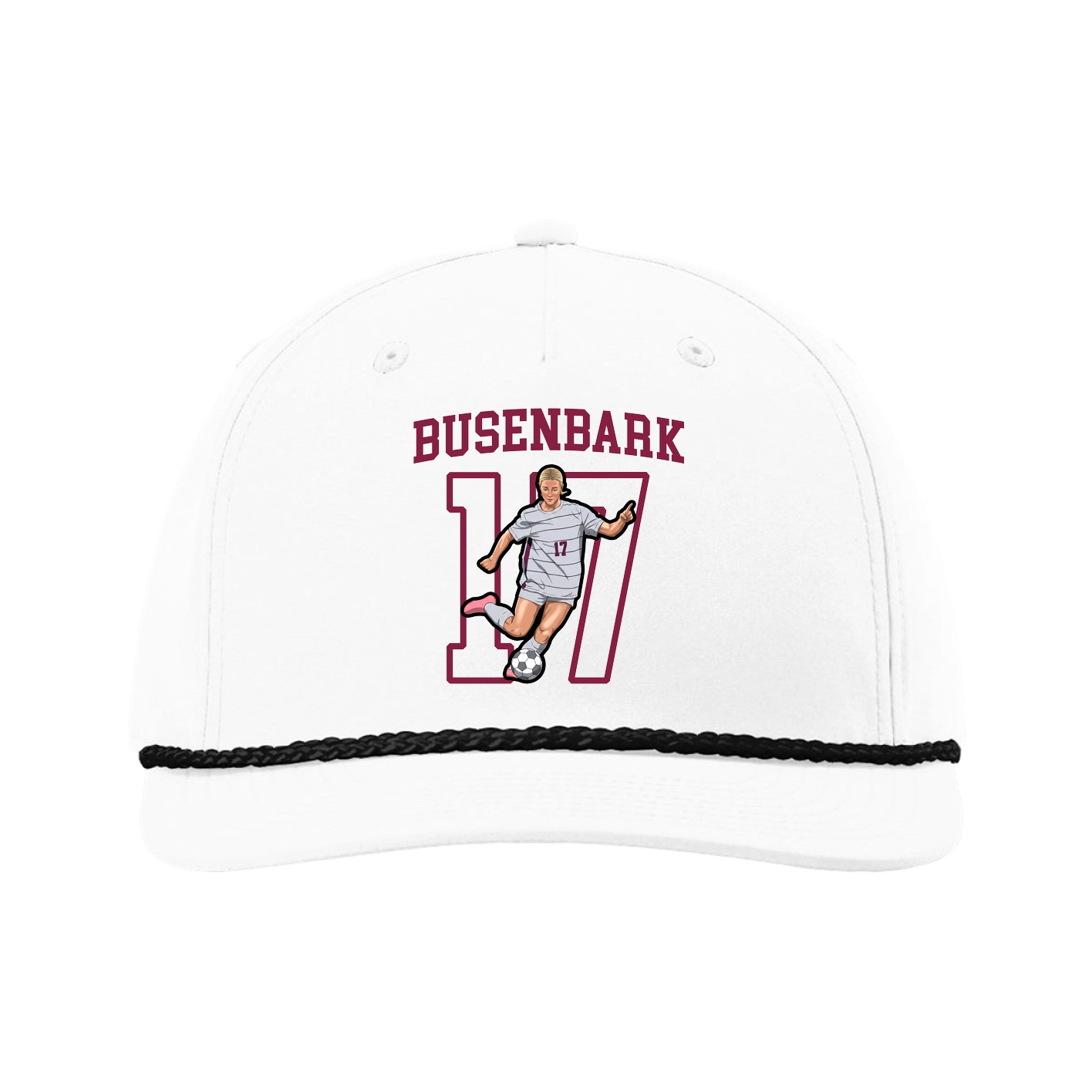 Five-Panel Classic Rope Cap — Shirsey in White