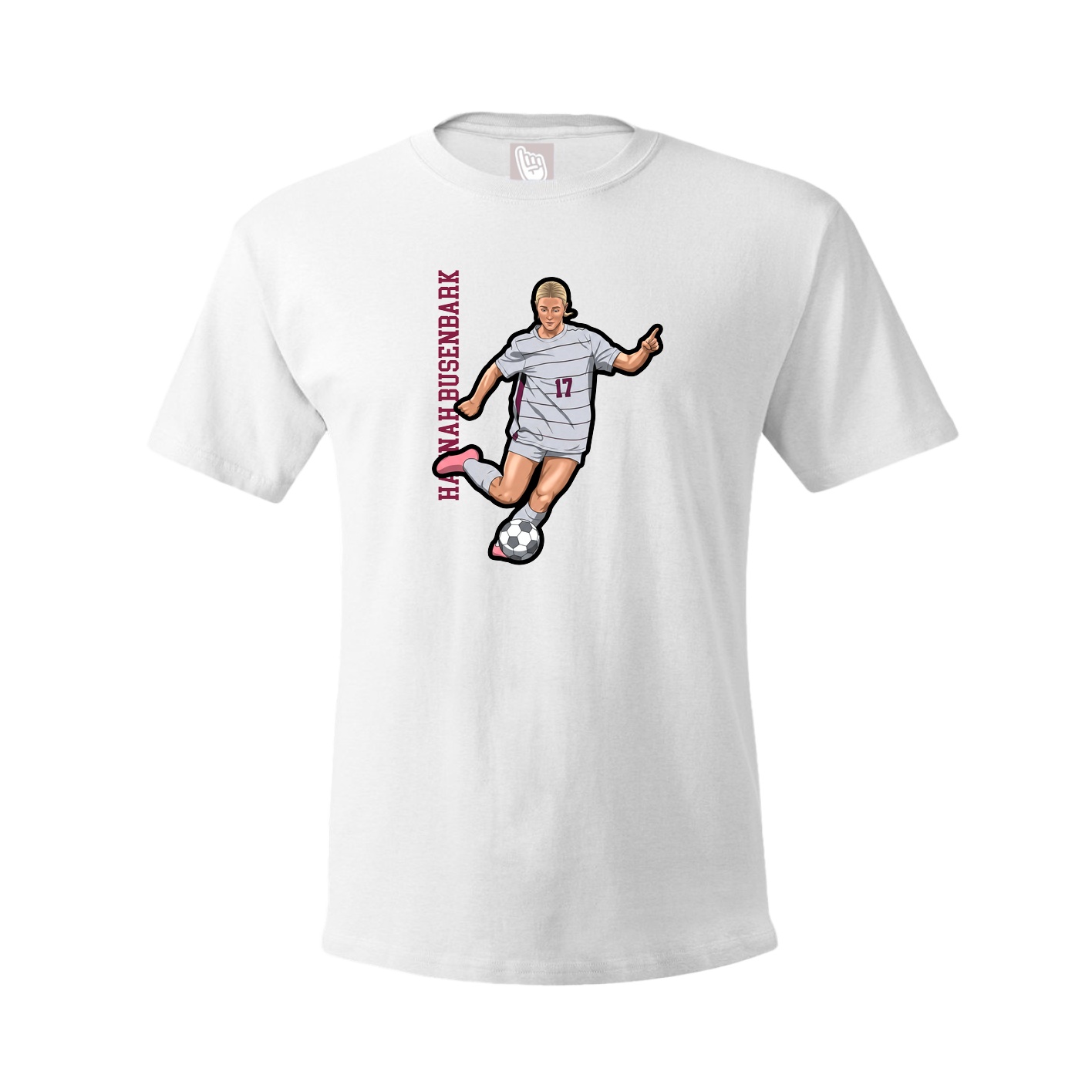 Tee — Name Vertical in White