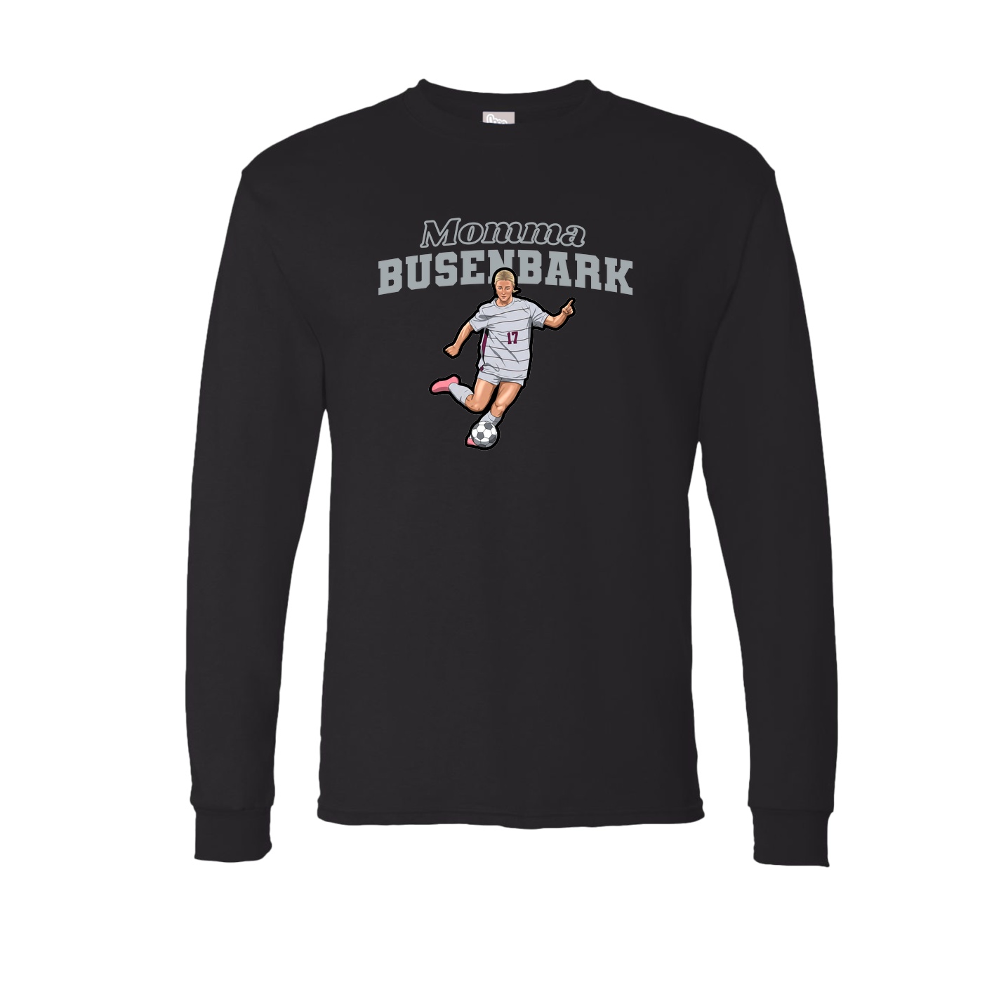 Long Sleeve Tee — Mothers Day Block in Black