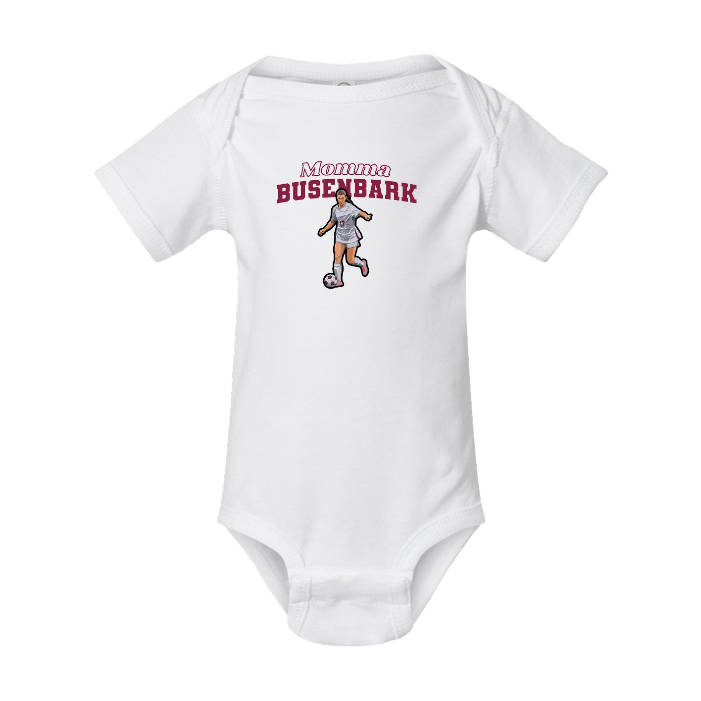Baby Onesie — Mothers Day Block in White
