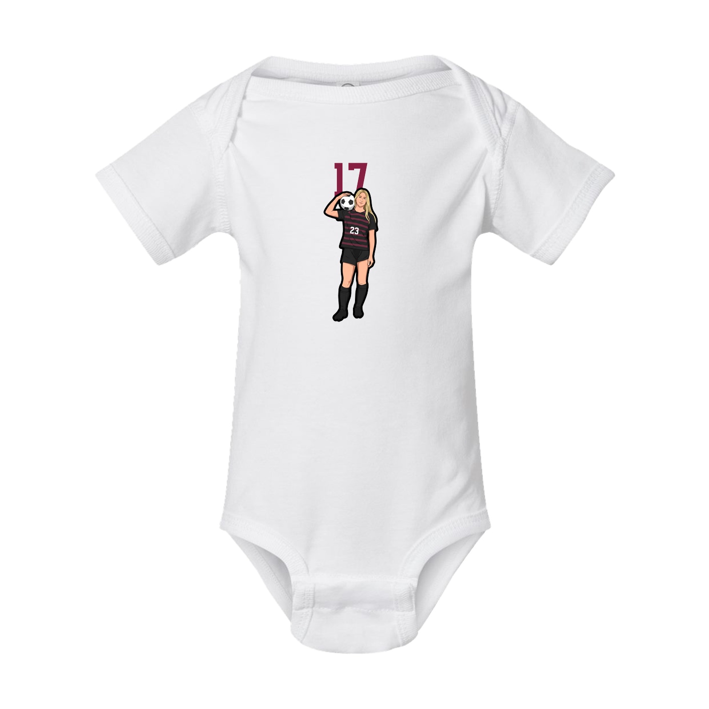 Baby Onesie — Number Top in White