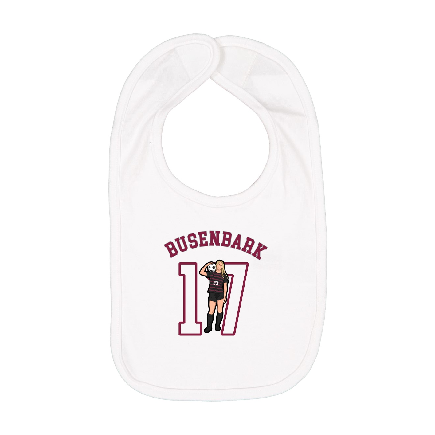 Infant Bib — Shirsey Arch in White