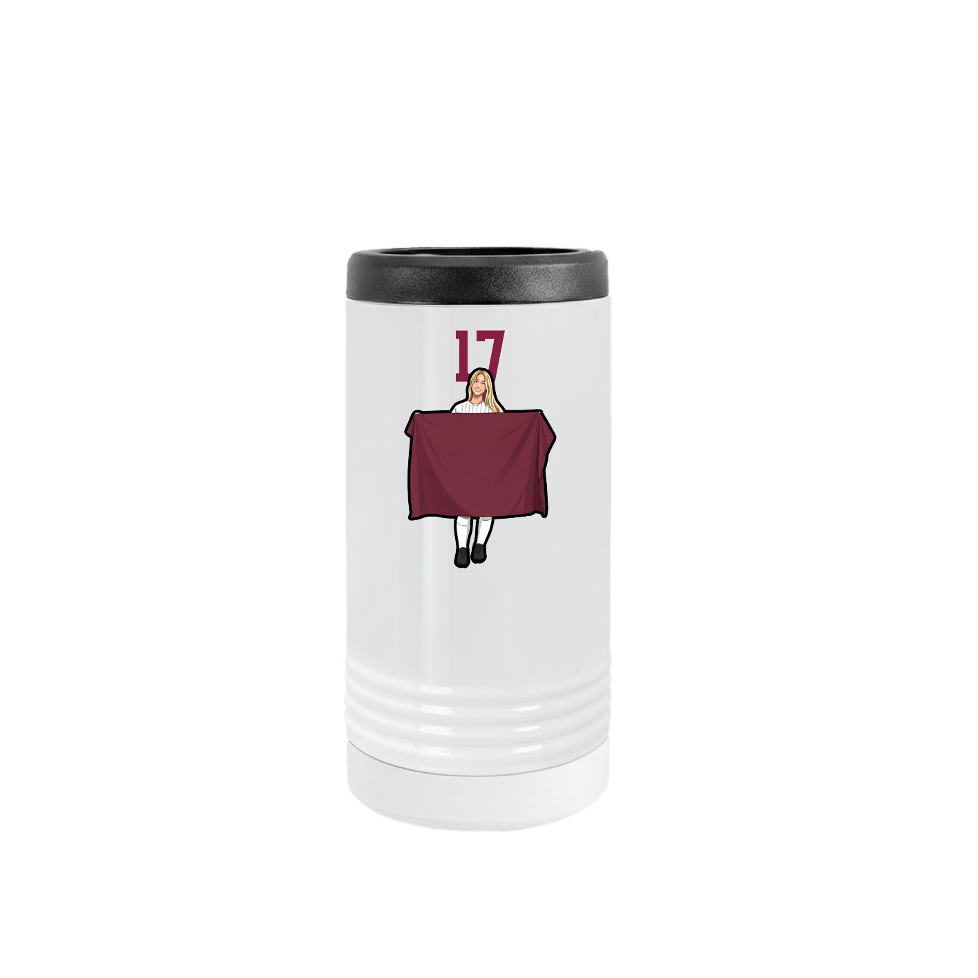 Slim Beverage Holder — Number Top in White