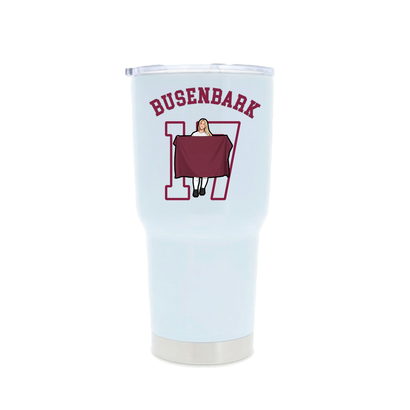 30oz Stainless Steel Tumbler — Shirsey Arch in White