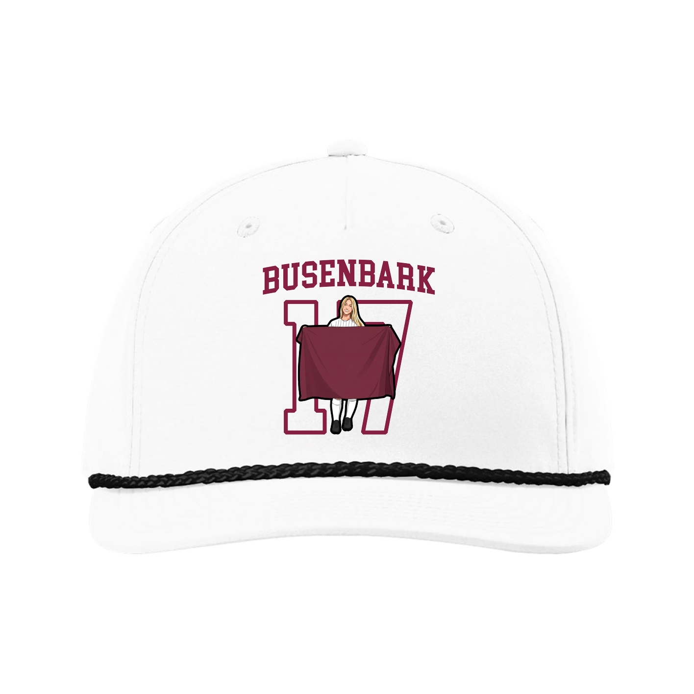 Five-Panel Classic Rope Cap — Shirsey in White
